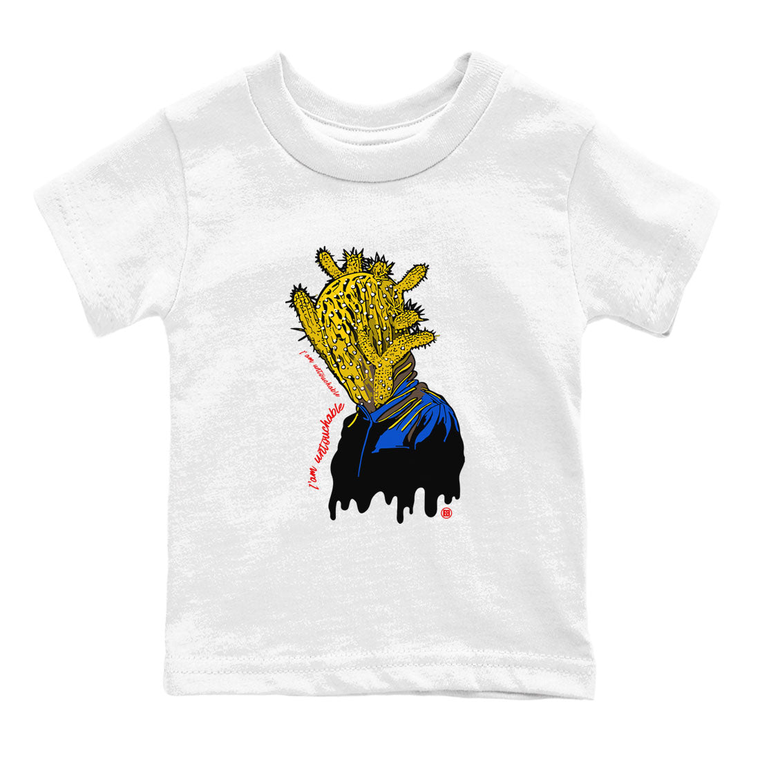 1s Travis Scott Canary shirt to match jordans I'm Untouchable sneaker tees Air Jordan 1 Travis Scott Canary Drip Gear Zone baby toddler White 2 cotton Shirt