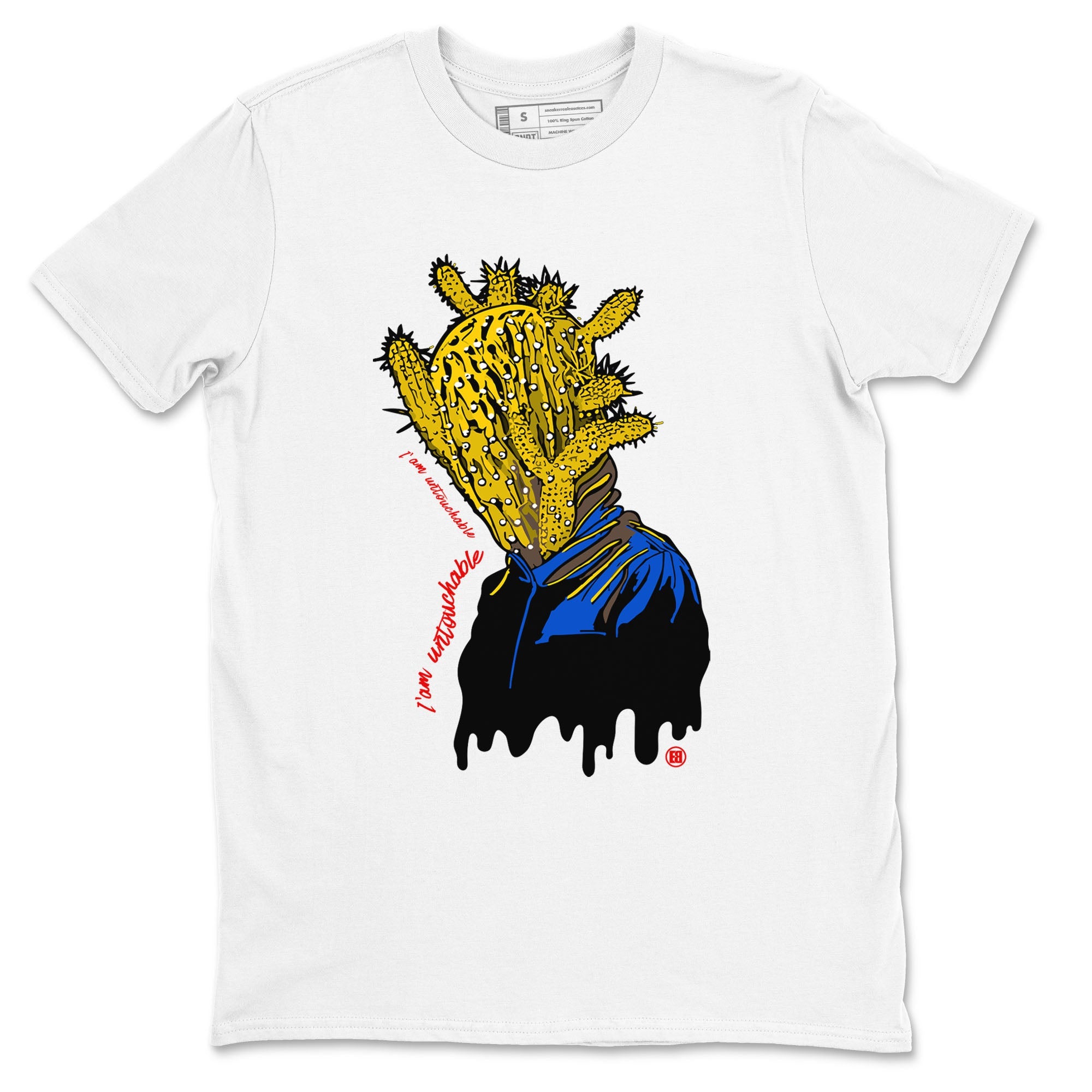 1s Travis Scott Canary shirt to match jordans I'm Untouchable sneaker tees Air Jordan 1 Travis Scott Canary Drip Gear Zone unisex cotton White 2 crew neck shirt