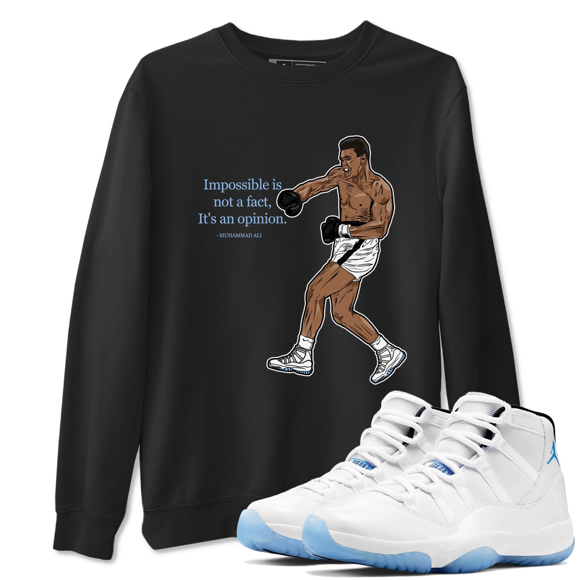 11s Columbia shirts to match jordans impossible is not a fact it's an opinion sneaker match tees Air Jordan 11 Columbia Drip Gear Zone streetwear brand Black 1 unisex cotton tee
