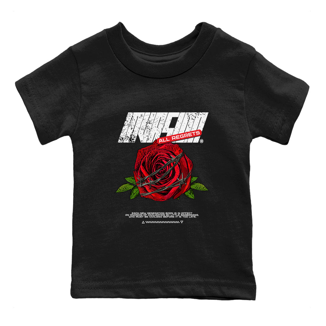 Air Jordan 1 High OG Black Toe Reimagined shirts to match jordans Invasions sneaker match tees 1s Black Toe Reimagined Sneaker Shirts Drip Gear Zone streetwear brand Baby and Youth Black 2 cotton tee