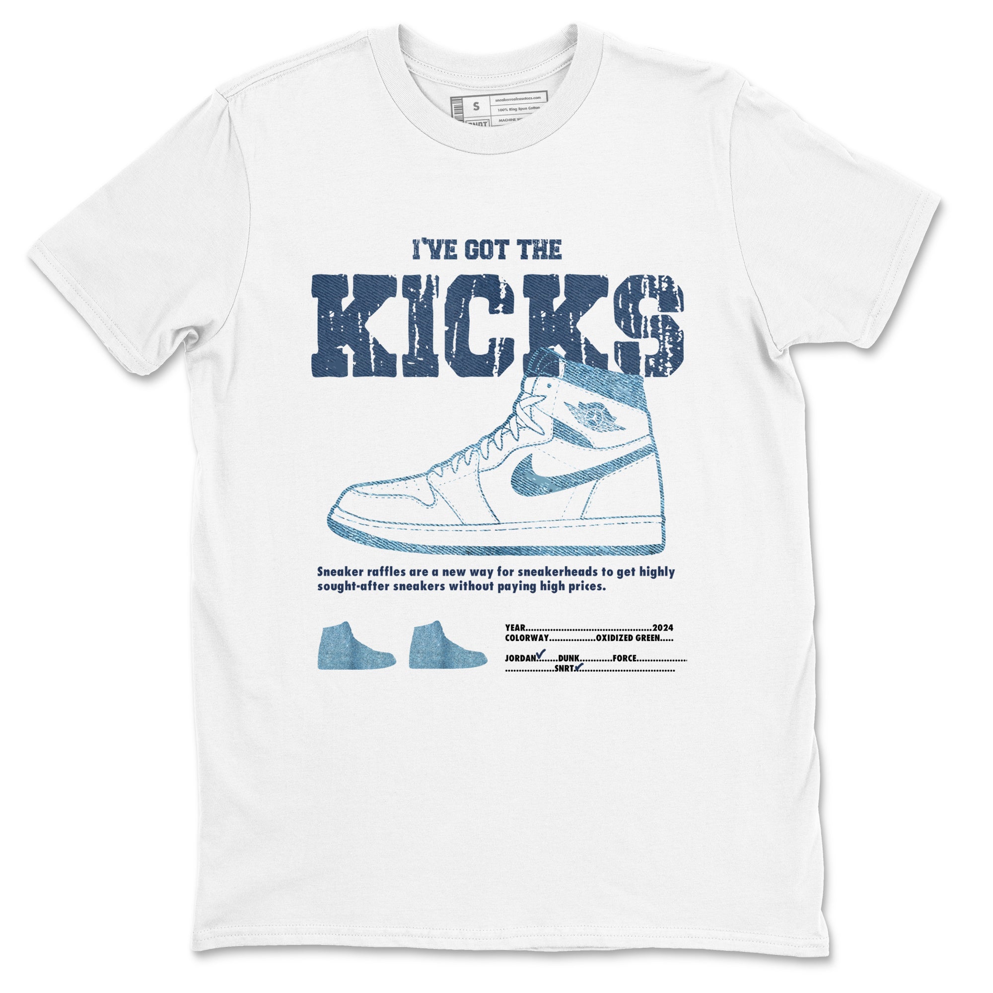 AJ1 Denim shirts to match jordans I've Got The Kicks sneaker match tees Air Jordan 1 Denim Drip Gear Zone streetwear brand White 2 unisex cotton tee