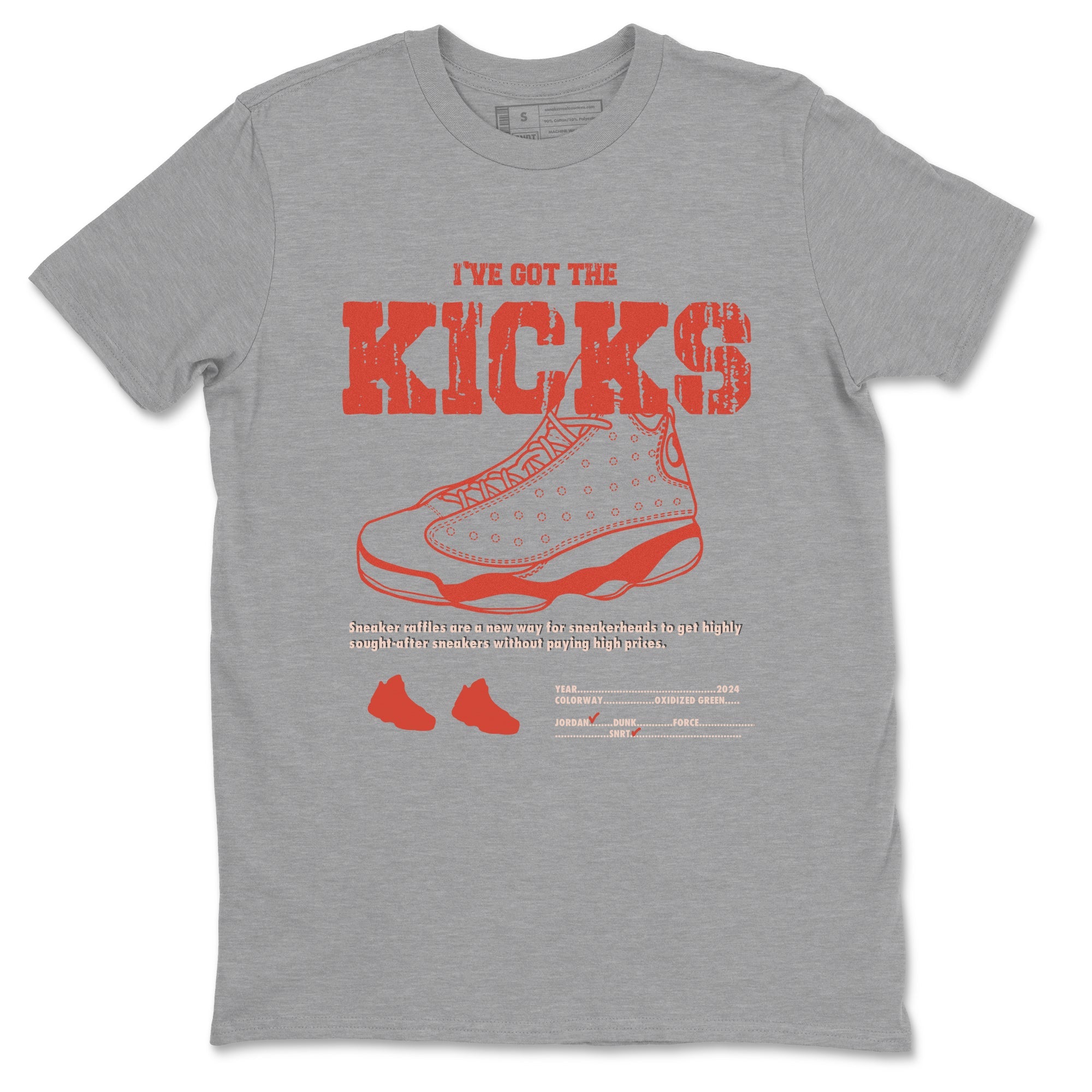 13s Dune Red shirts to match jordans I've Got The Kicks sneaker match tees Air Jordan 13 Dune Red Drip Gear Zone streetwear brand Heather Grey 2 unisex cotton tee