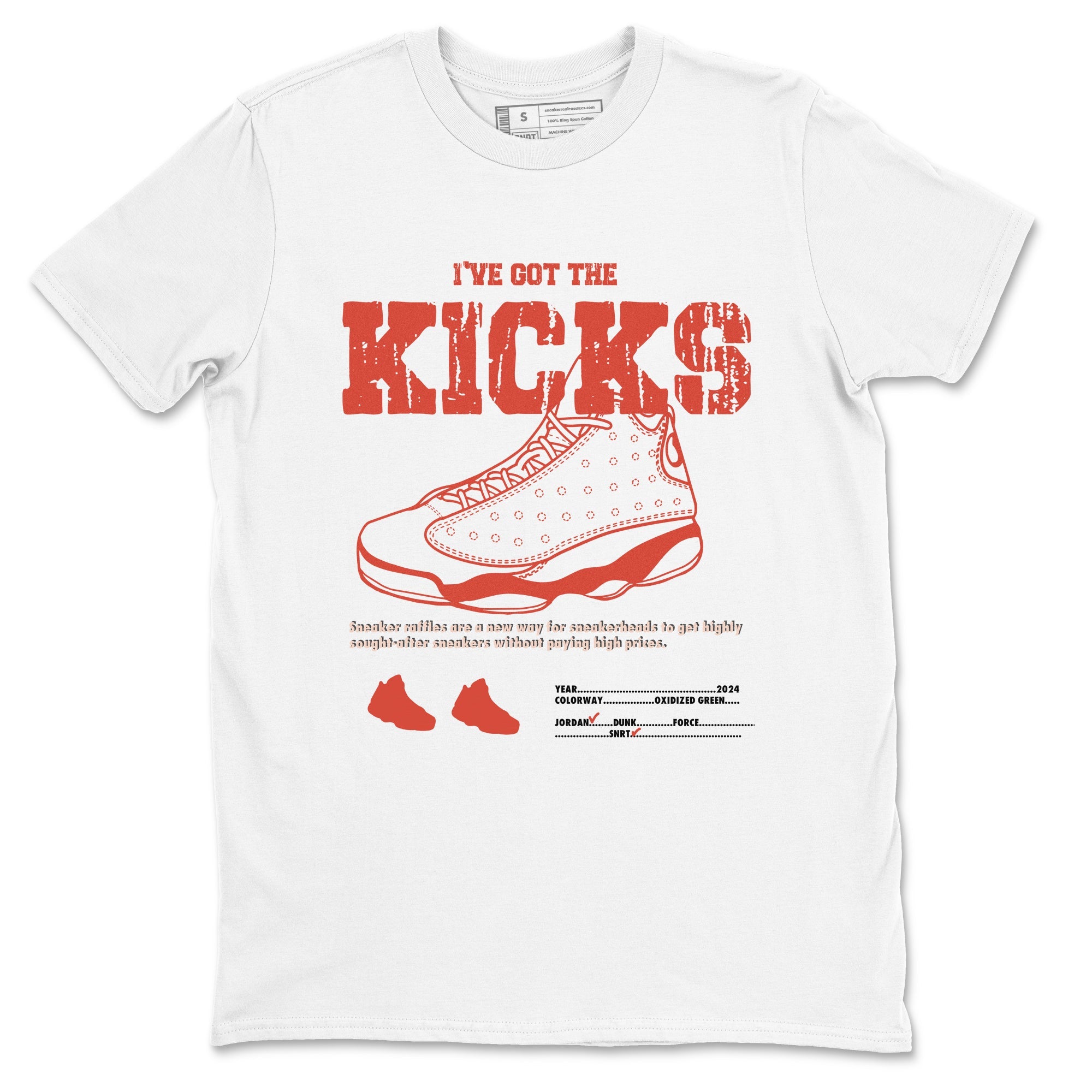 13s Dune Red shirts to match jordans I've Got The Kicks sneaker match tees Air Jordan 13 Dune Red Drip Gear Zone streetwear brand White 2 unisex cotton tee