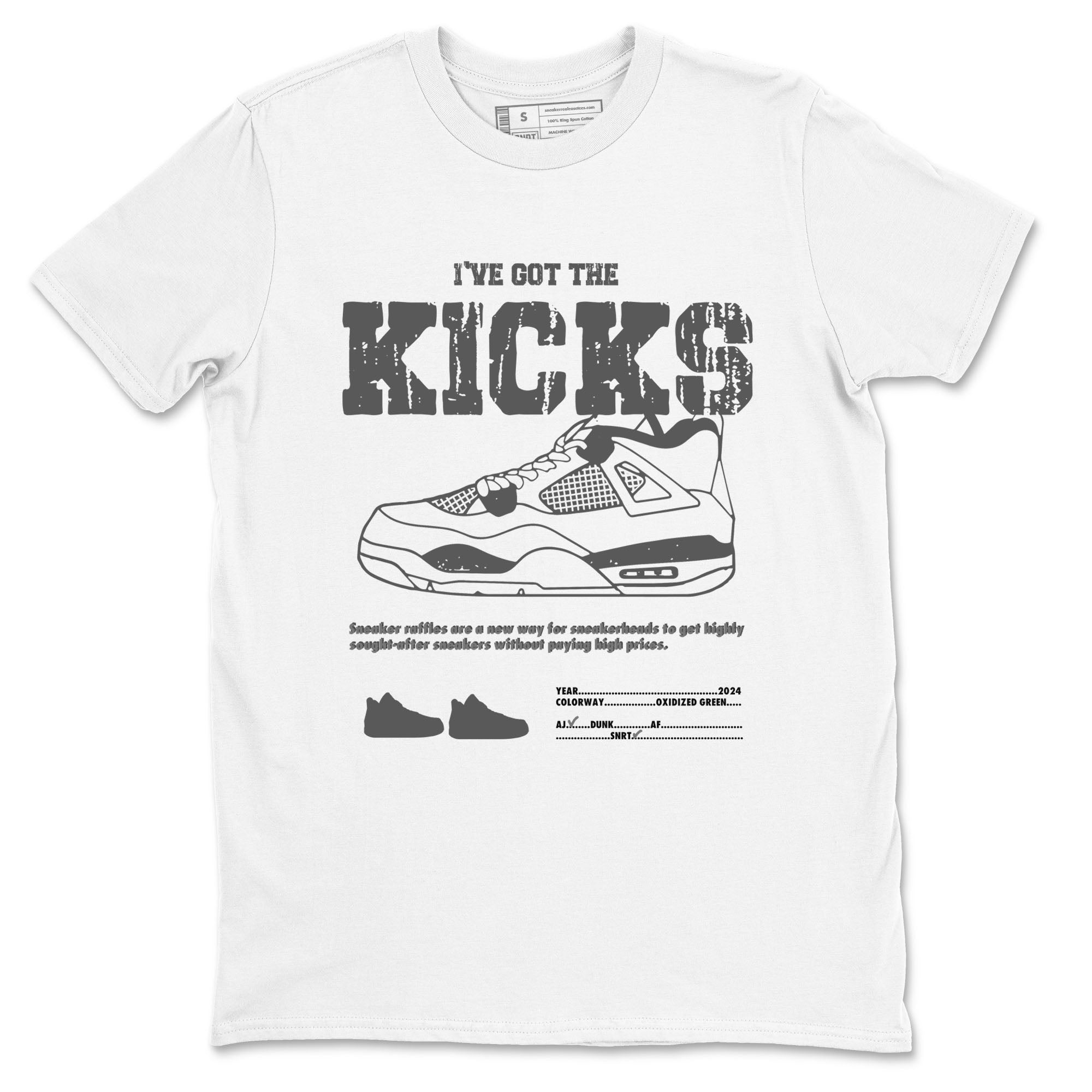 4s Wet Cement shirts to match jordans I've Got The Kicks sneaker match tees Air Jordan 4 SE Wet Cement Drip Gear Zone unisex cotton White 2 crew neck shirts