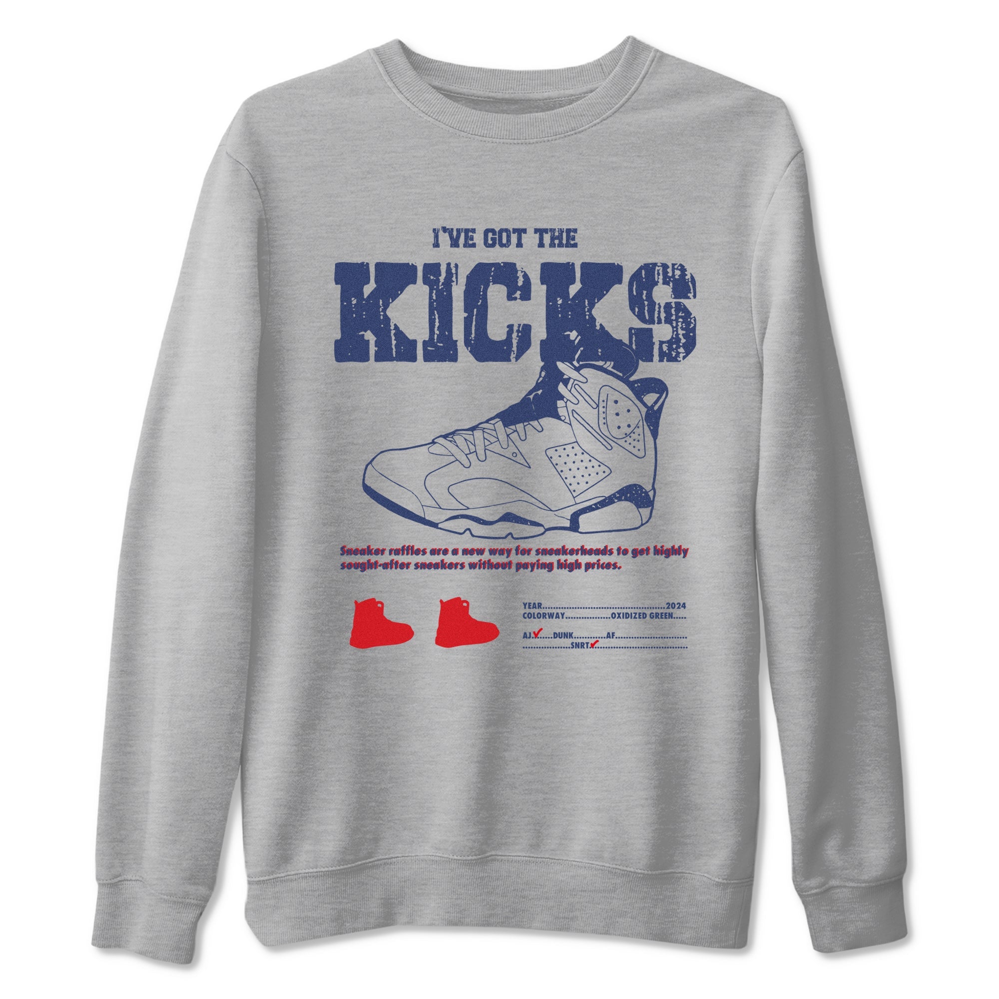 6s Olympic shirts to match jordans I've Got The Kicks sneaker match tees Air Jordan 6 Olympic Drip Gear Zone streetwear brand Heather Grey 2 unisex cotton tee