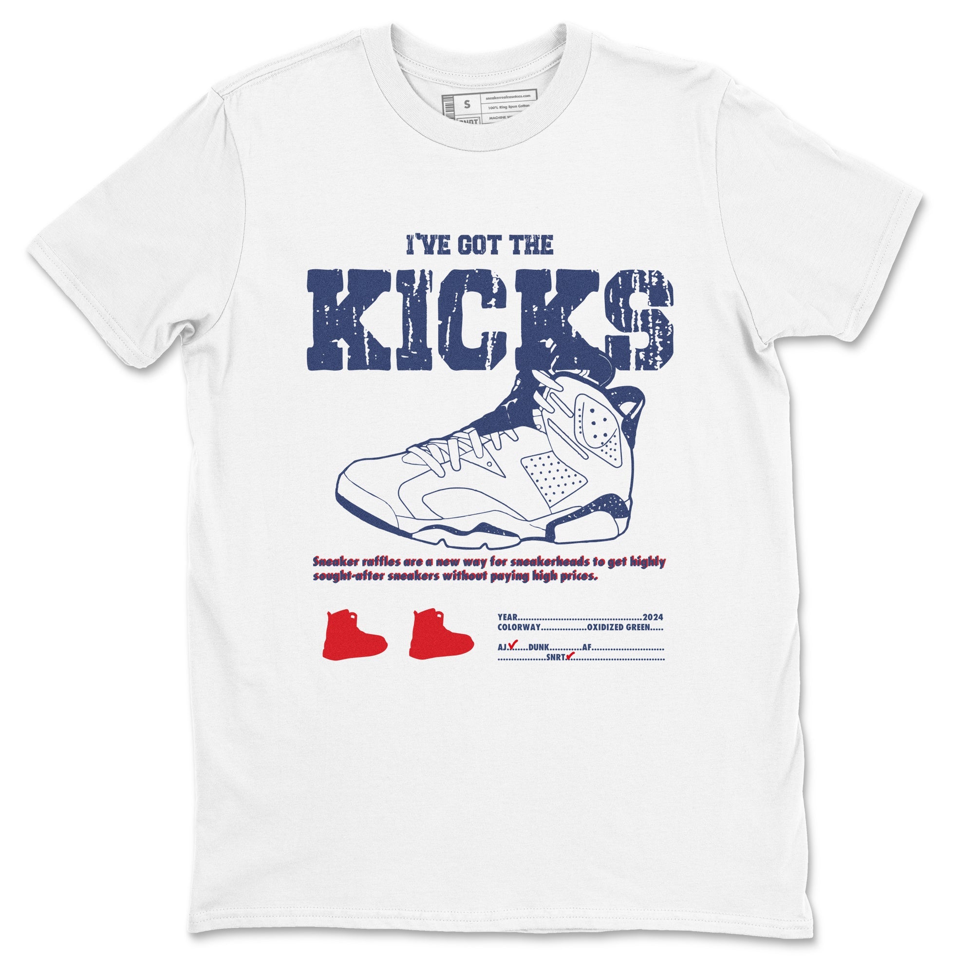 6s Olympic shirts to match jordans I've Got The Kicks sneaker match tees Air Jordan 6 Olympic Drip Gear Zone streetwear brand White 2 unisex cotton tee