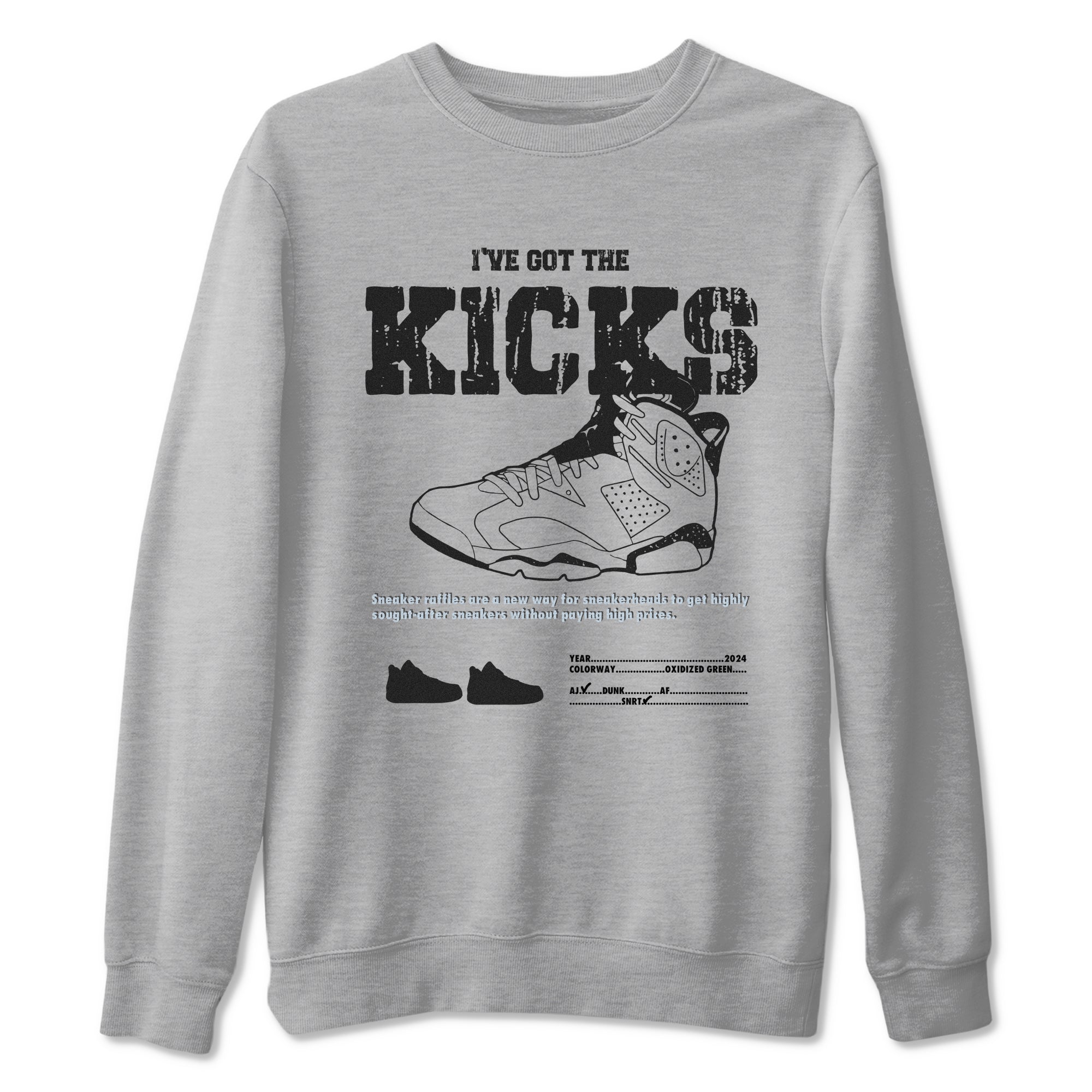 AJ6 White Black shirts to match jordans I've Got The Kicks sneaker match tees Air Jordan 6 White Black Drip Gear Zone streetwear brand Heather Grey 2 unisex cotton tee