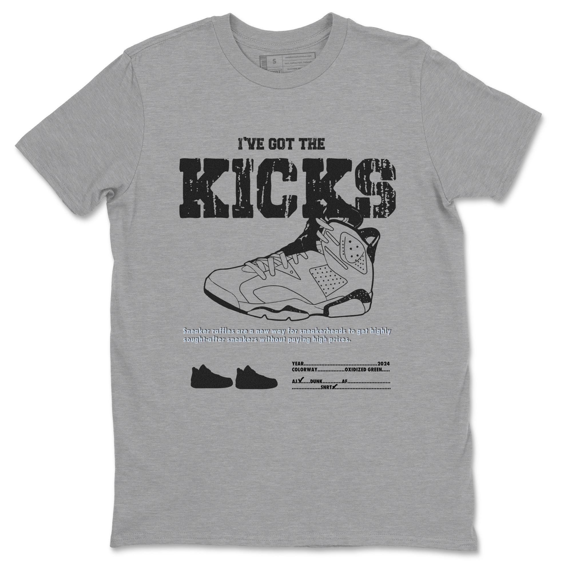 AJ6 White Black shirts to match jordans I've Got The Kicks sneaker match tees Air Jordan 6 White Black Drip Gear Zone streetwear brand Heather Grey 2 unisex cotton tee