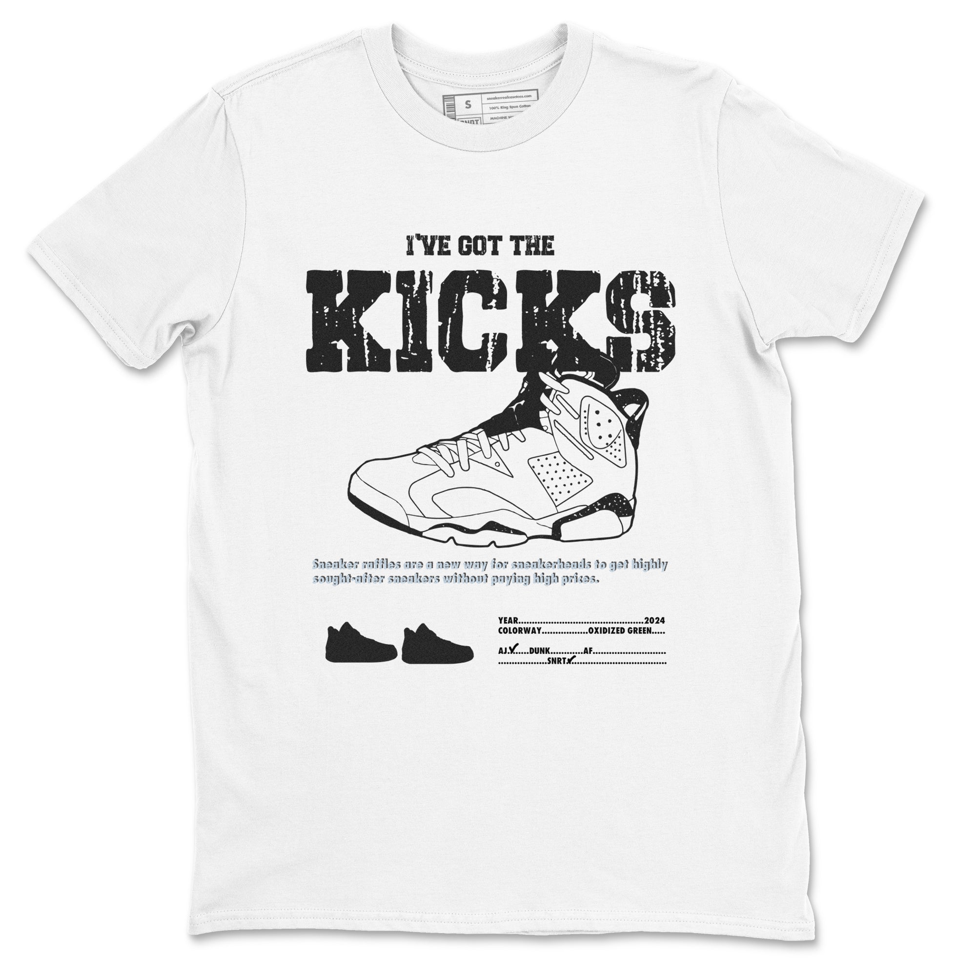 AJ6 White Black shirts to match jordans I've Got The Kicks sneaker match tees Air Jordan 6 White Black Drip Gear Zone streetwear brand White 2 unisex cotton tee