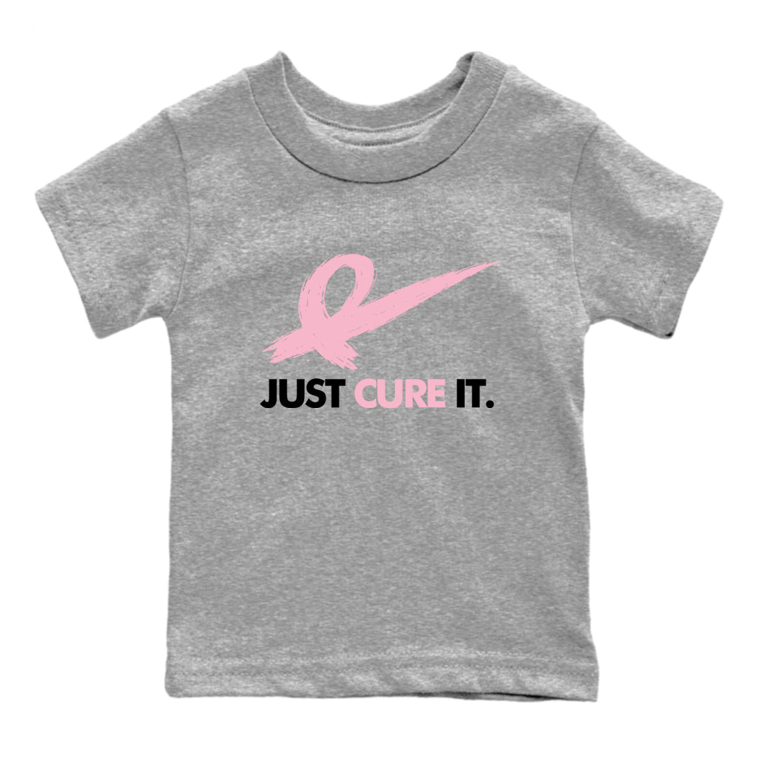 Sneaker Threads  Sneaker Tees To Match Air Jordan 5 Medium Soft Pink  Just Cure It Youth Graphic Tee Heather Grey 2. Perfect for Jordan releases 2025 colorways.