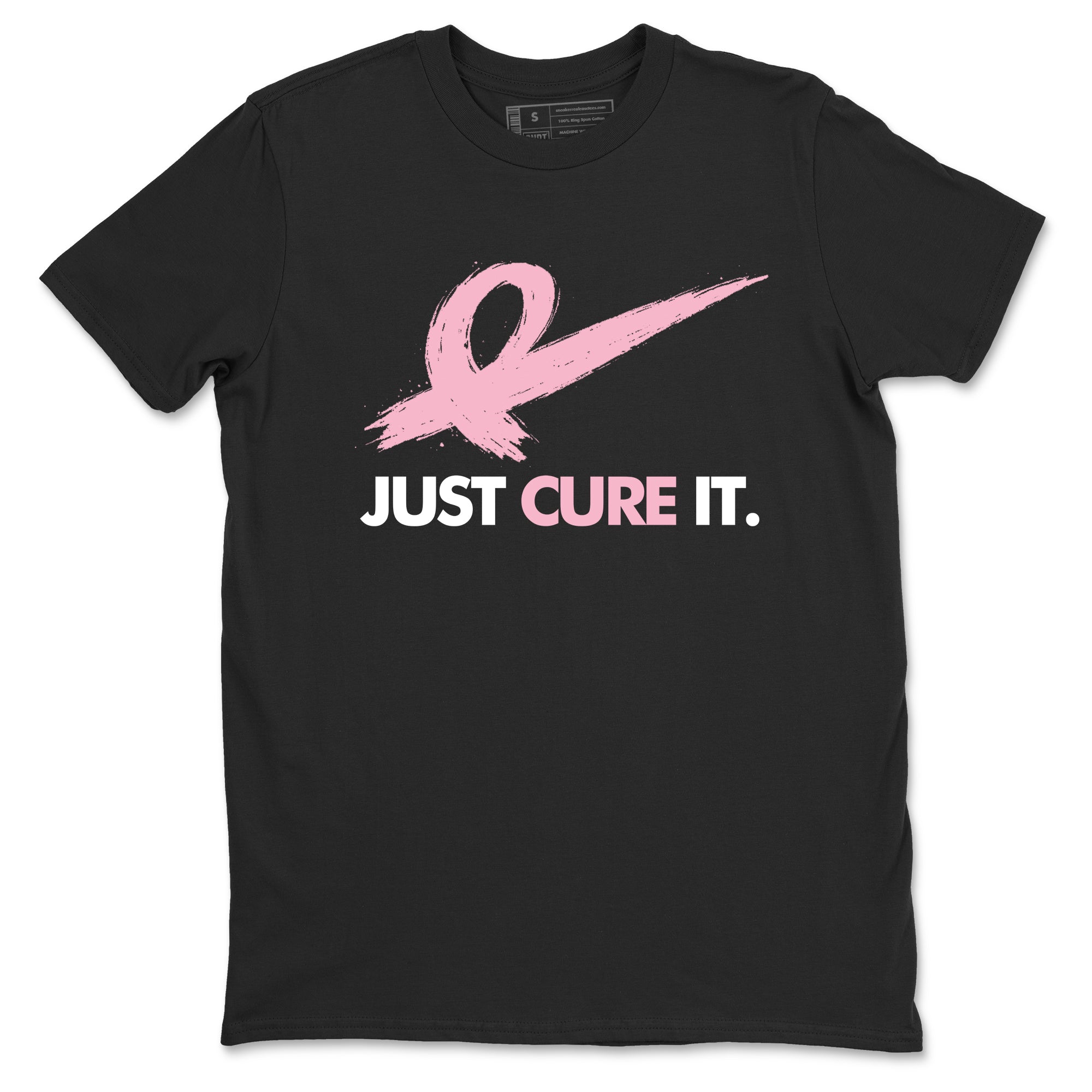 Sneaker Threads  Sneaker Tees To Match Air Jordan 5 Medium Soft Pink  Just Cure It Graphic Tee Black 2. Perfect for Jordan releases 2025 colorways.
