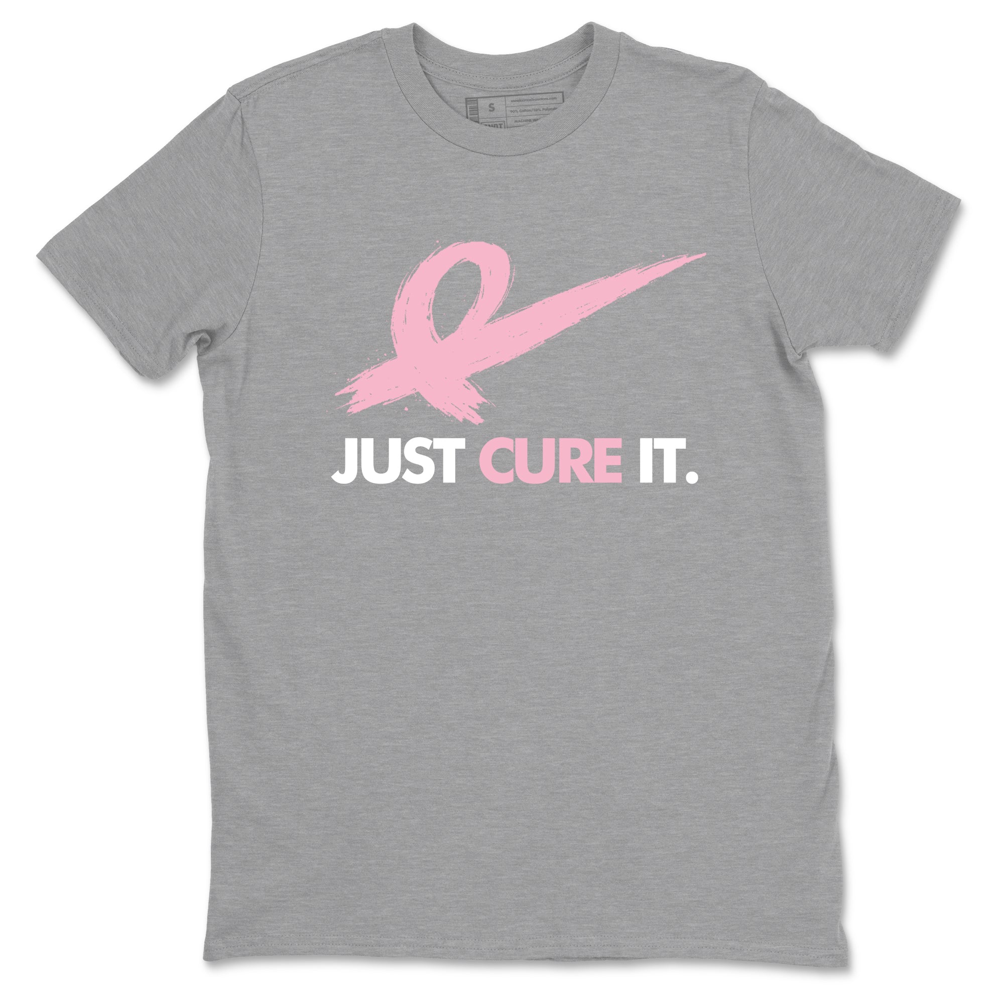 Sneaker Threads  Sneaker Tees To Match Air Jordan 5 Medium Soft Pink  Just Cure It Graphic Tee Heather Grey 2. Perfect for Jordan releases 2025 colorways.