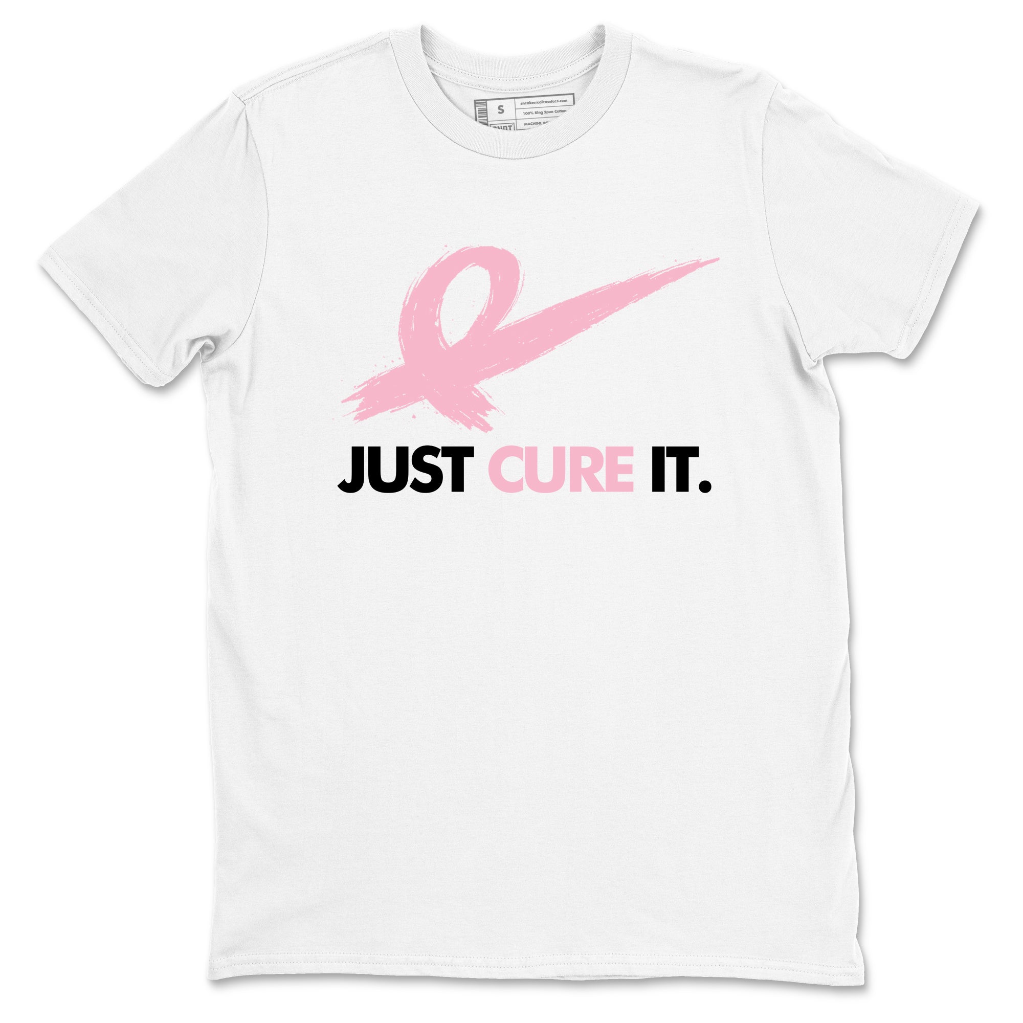 Sneaker Threads  Sneaker Tees To Match Air Jordan 5 Medium Soft Pink  Just Cure It Graphic Tee White 2. Perfect for Jordan releases 2025 colorways.
