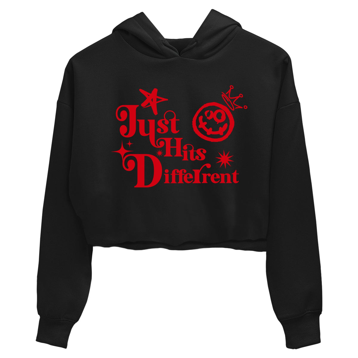 AE 1 Bred shirts to match jordans Just Hits Different sneaker match tees AE 1 Bred match shoes to clothes Drip Gear Zone unisex cotton Black 2 crop tee