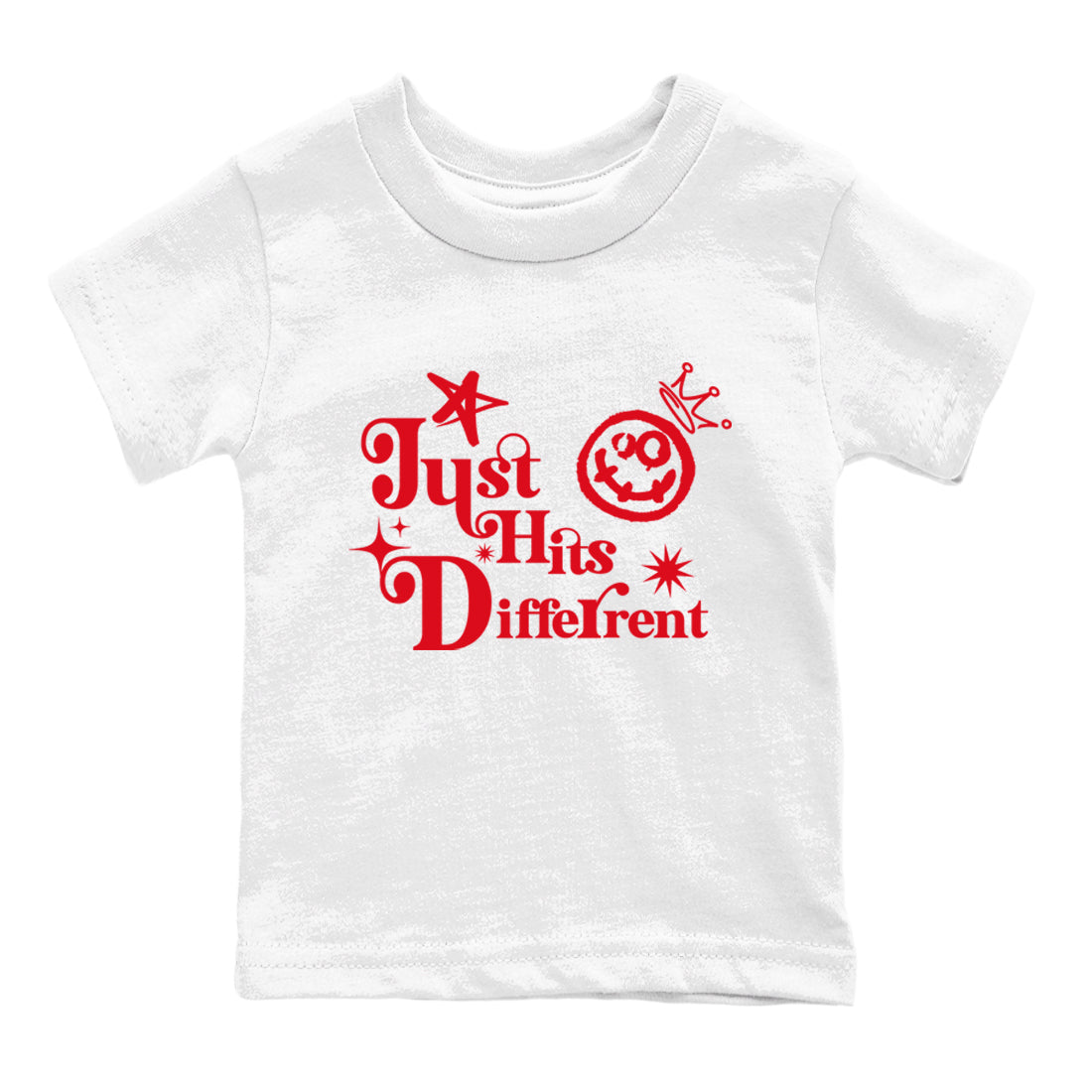AE 1 Bred shirts to match jordans Just Hits Different sneaker match tees AE 1 Bred match shoes to clothes Drip Gear Zone Youth Baby White 2 tee