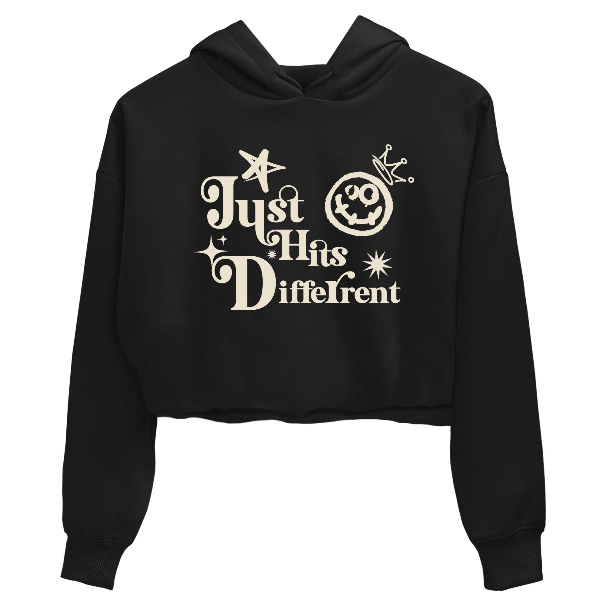 Sneaker Threads  Sneaker Tees To Match Air Foamposite One Pearl  Just Hits Different Crop Tee Black 2. Perfect for Jordan releases 2025 colorways.