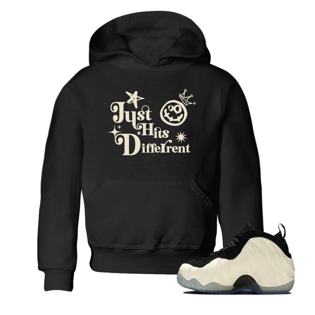 Sneaker Threads  Sneaker Tees To Match Air Foamposite One Pearl  Just Hits Different Youth Graphic Tee Black 1. Perfect for Jordan releases 2025 colorways.