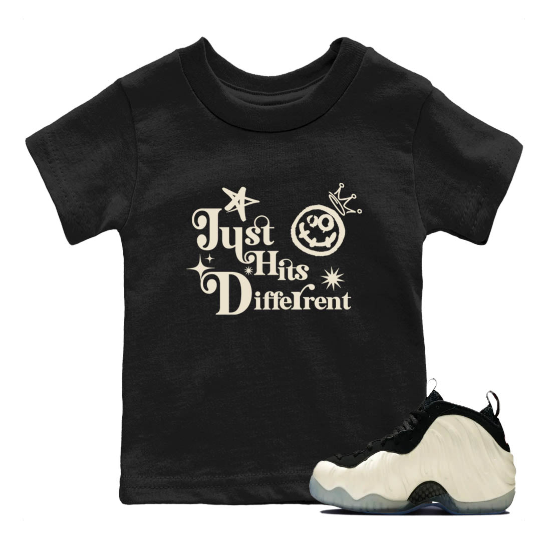 Sneaker Threads  Sneaker Tees To Match Air Foamposite One Pearl  Just Hits Different Youth Graphic Tee Black 1. Perfect for Jordan releases 2025 colorways.