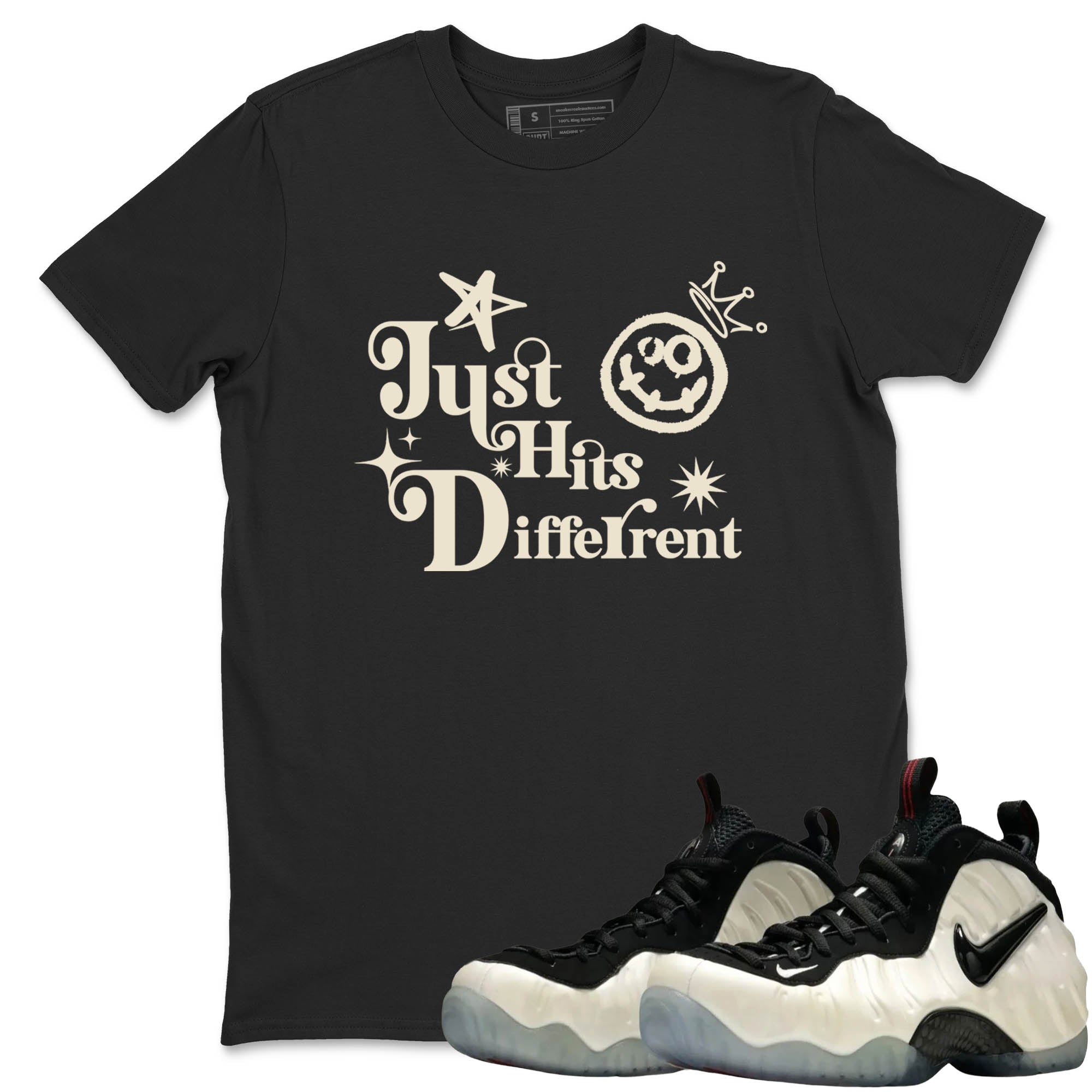 Sneaker Threads  Sneaker Tees To Match Air Foamposite One Pearl  Just Hits Different Graphic Tee Black 1. Perfect for Jordan releases 2025 colorways.