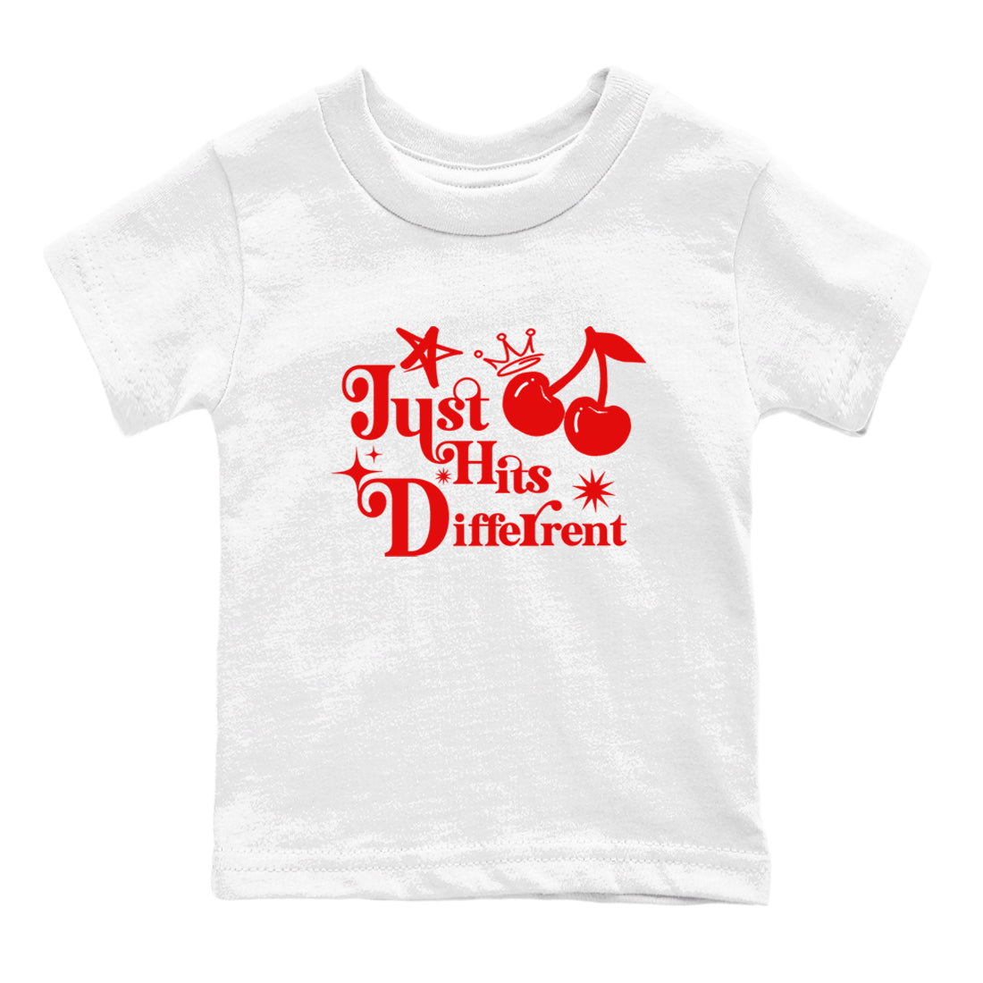 11s Cherry shirts to match jordans Just Hits Different sneaker match tees Air Jordan 11 Retro Cherry match shoes to clothes Drip Gear Zone Youth Baby White 2 tee