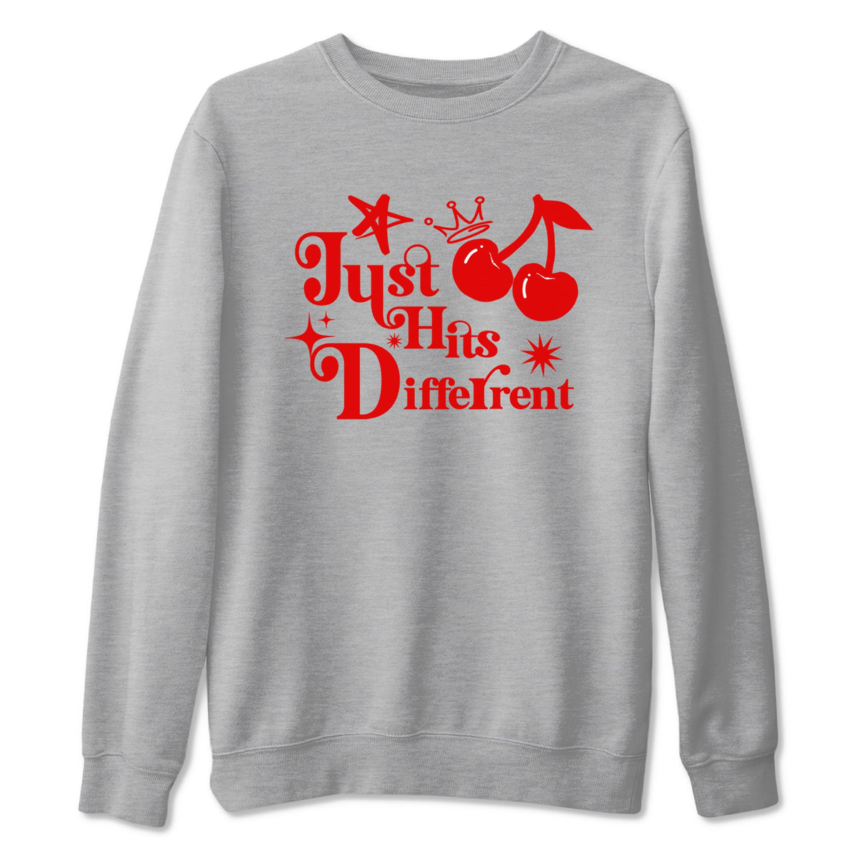 11s Cherry shirts to match jordans Just Hits Different sneaker match tees Air Jordan 11 Retro Cherry match shoes to clothes Drip Gear Zone unisex cotton Heather Grey 2 shirts