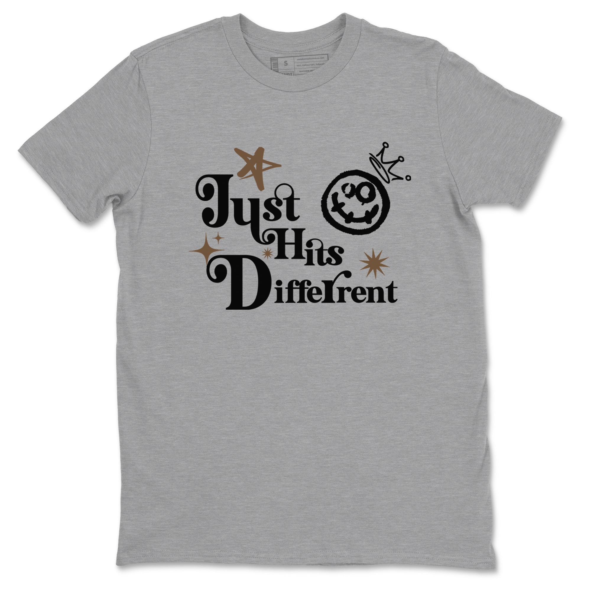 Jordan Jumpman Jack Travis Scott Dark Mocha shirts to match jordans Just Hits Different sneaker match tees Jordan Jumpman Jack Travis Scott Dark Mocha match shoes to clothes Drip Gear Zone unisex cotton Heather Grey 2 shirts