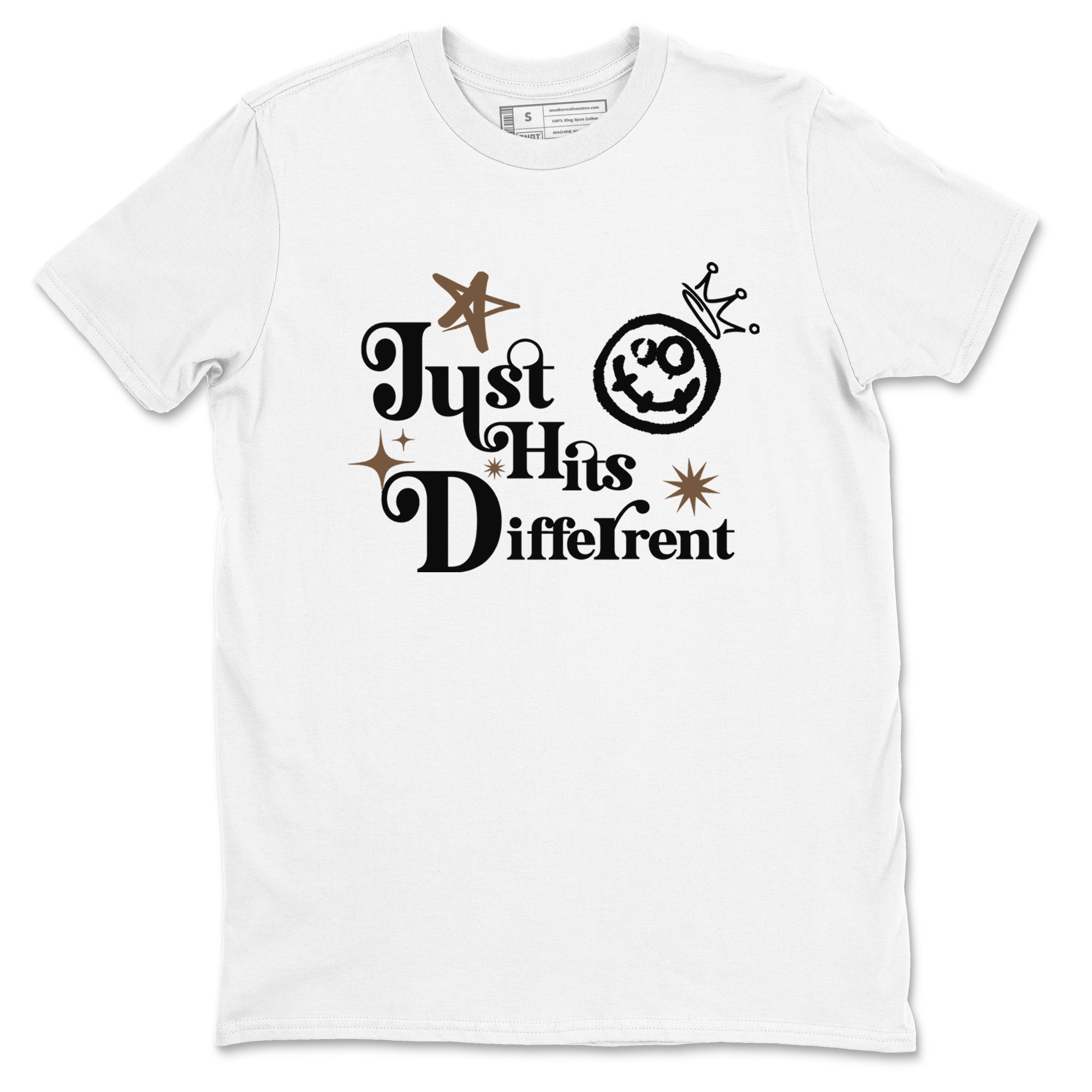 Jordan Jumpman Jack Travis Scott Dark Mocha shirts to match jordans Just Hits Different sneaker match tees Jordan Jumpman Jack Travis Scott Dark Mocha match shoes to clothes Drip Gear Zone unisex cotton White 2 shirts