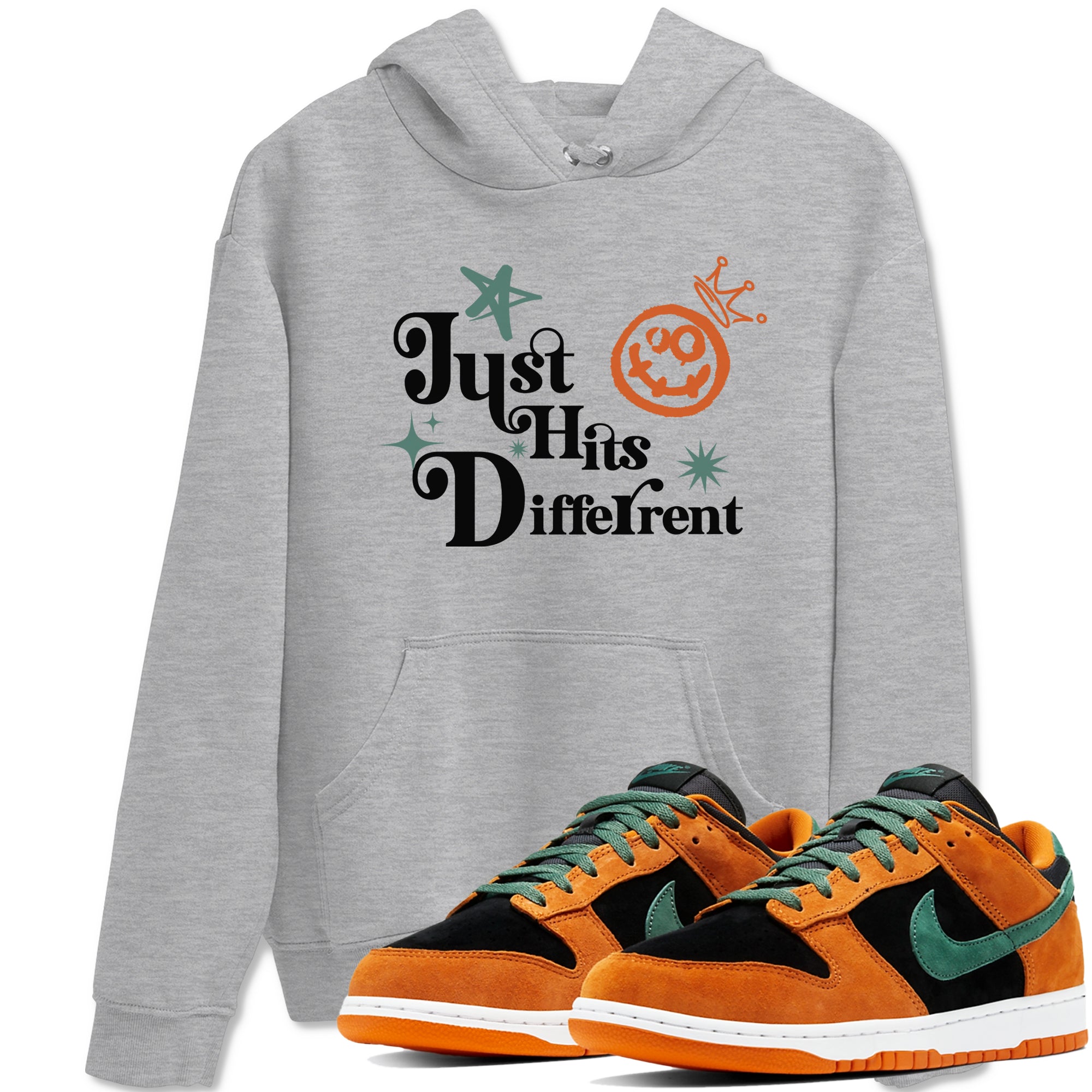 Dunk Low Ceramic shirts to match jordans Just Hits Different sneaker match tees Dunk Ceramic match shoes to clothes Drip Gear Zone unisex cotton Heather Grey 1 shirts