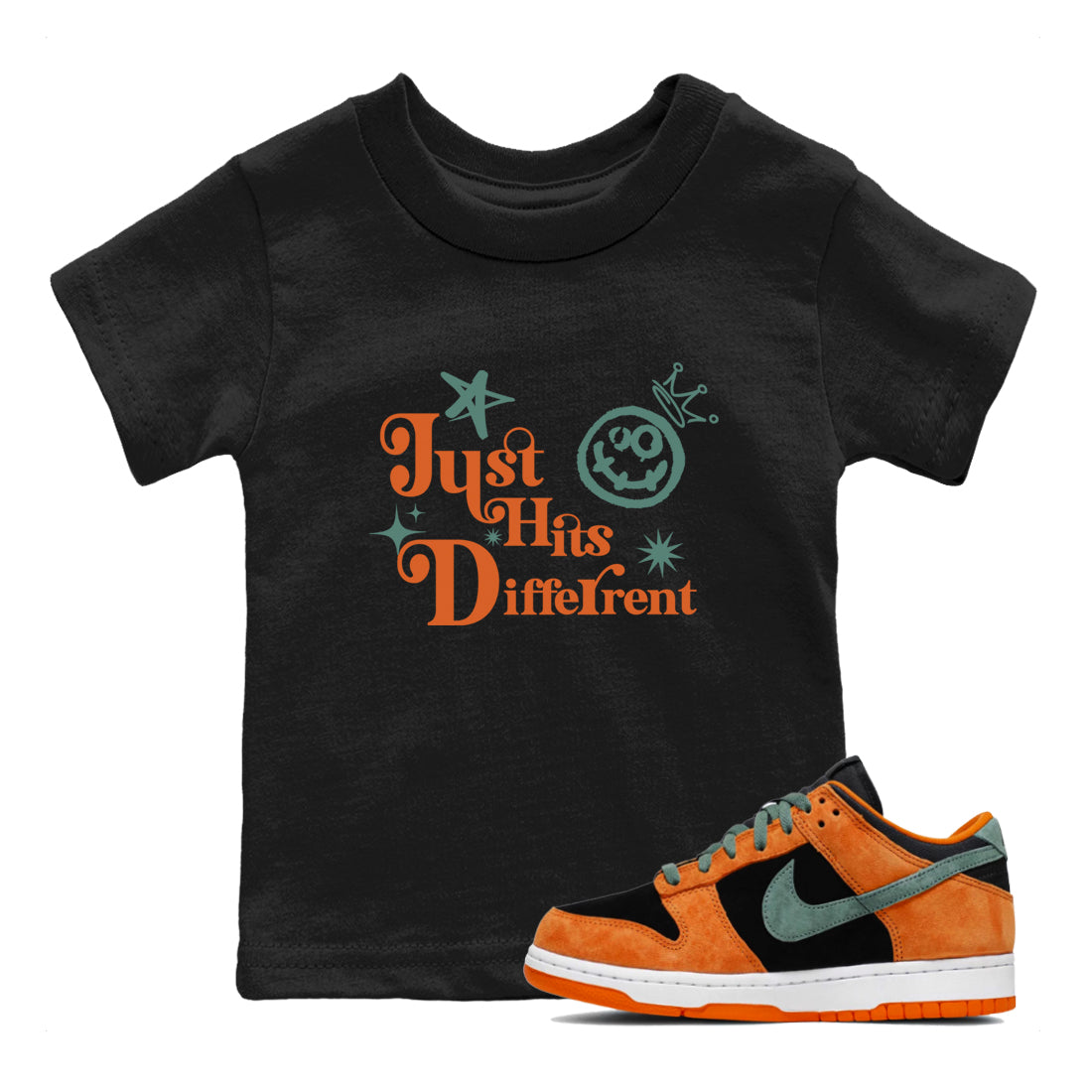 Dunk Low Ceramic shirts to match jordans Just Hits Different sneaker match tees Dunk Ceramic match shoes to clothes Drip Gear Zone Youth Baby Black 1 tee