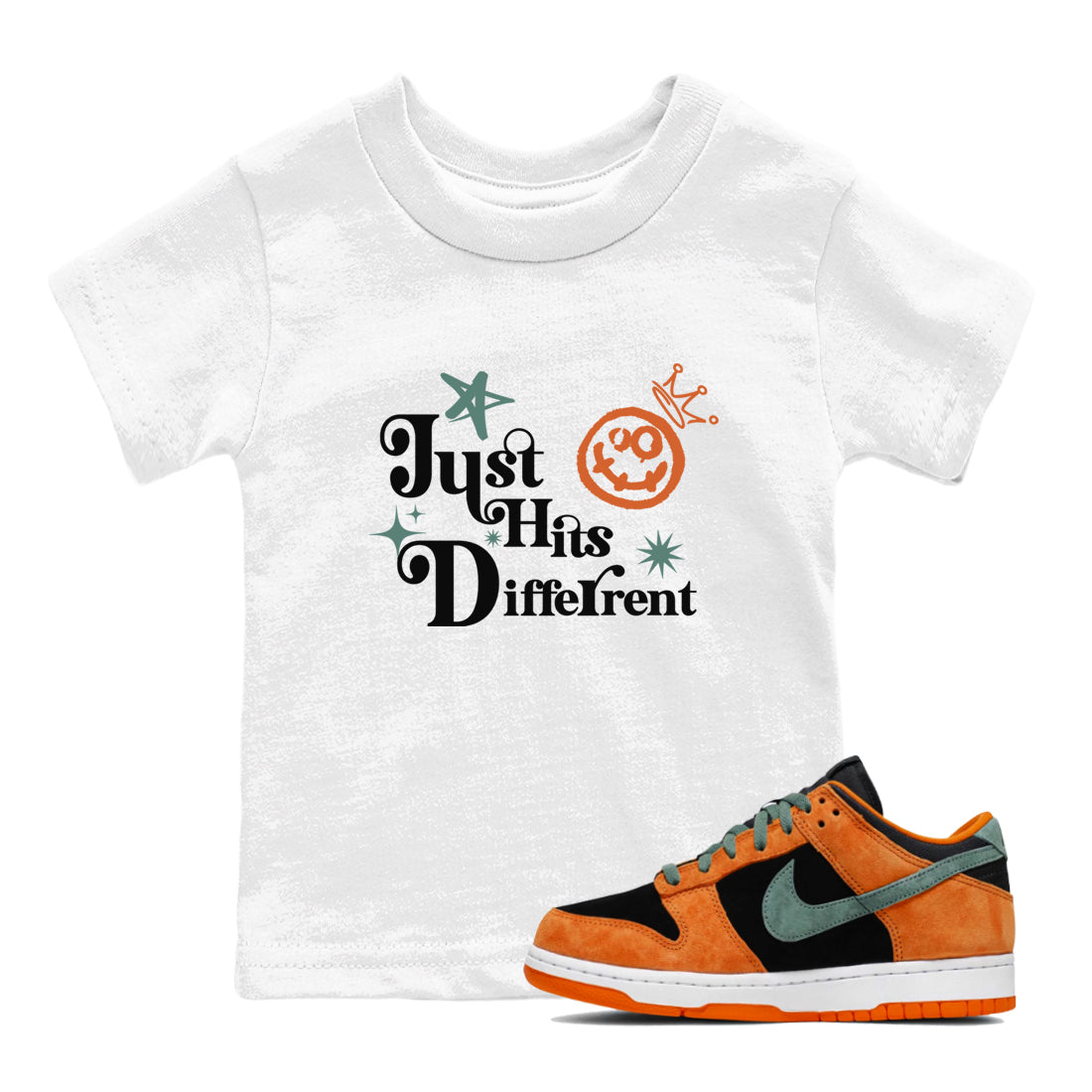 Dunk Low Ceramic shirts to match jordans Just Hits Different sneaker match tees Dunk Ceramic match shoes to clothes Drip Gear Zone Youth Baby White 1 tee