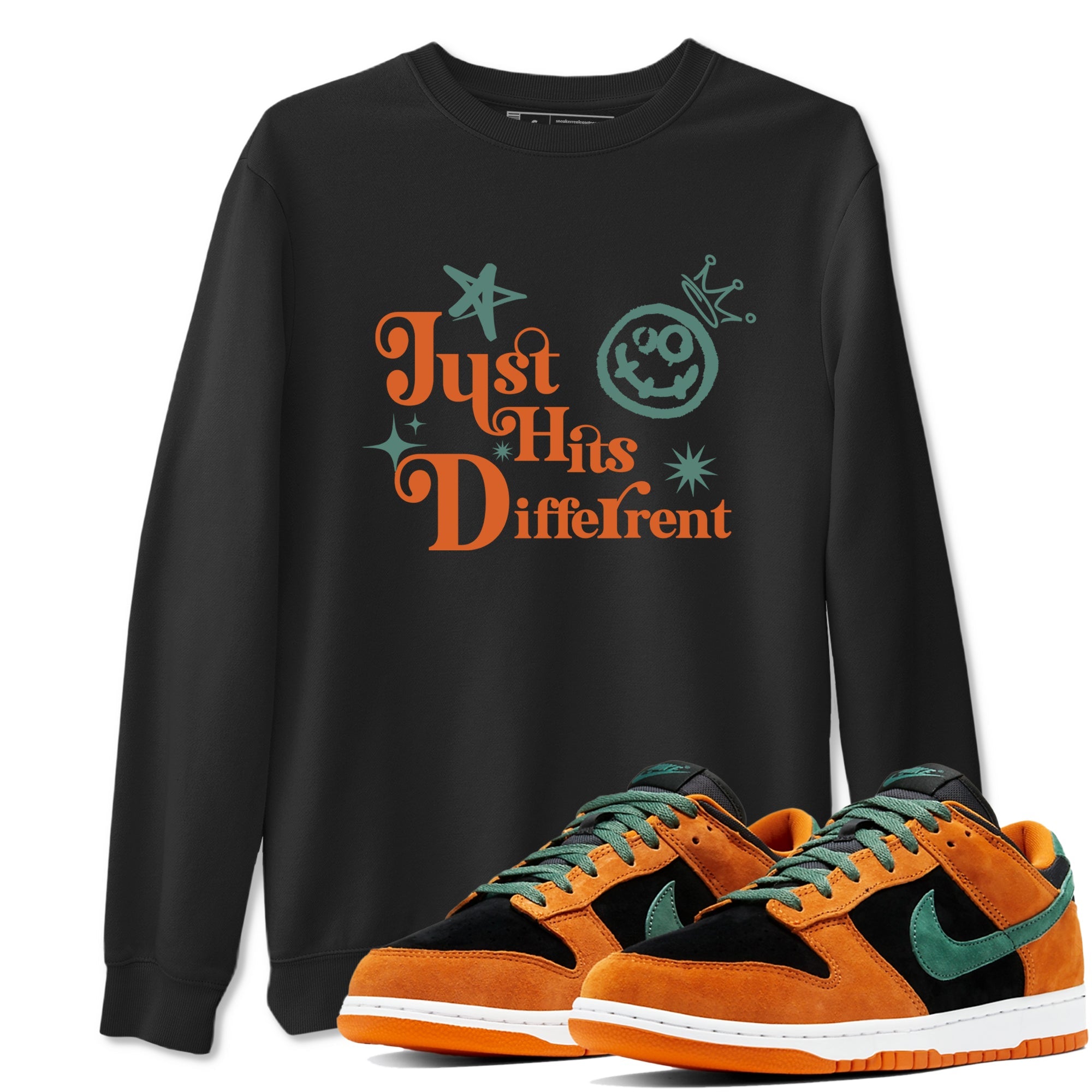 Dunk Low Ceramic shirts to match jordans Just Hits Different sneaker match tees Dunk Ceramic match shoes to clothes Drip Gear Zone unisex cotton Black 1 shirts