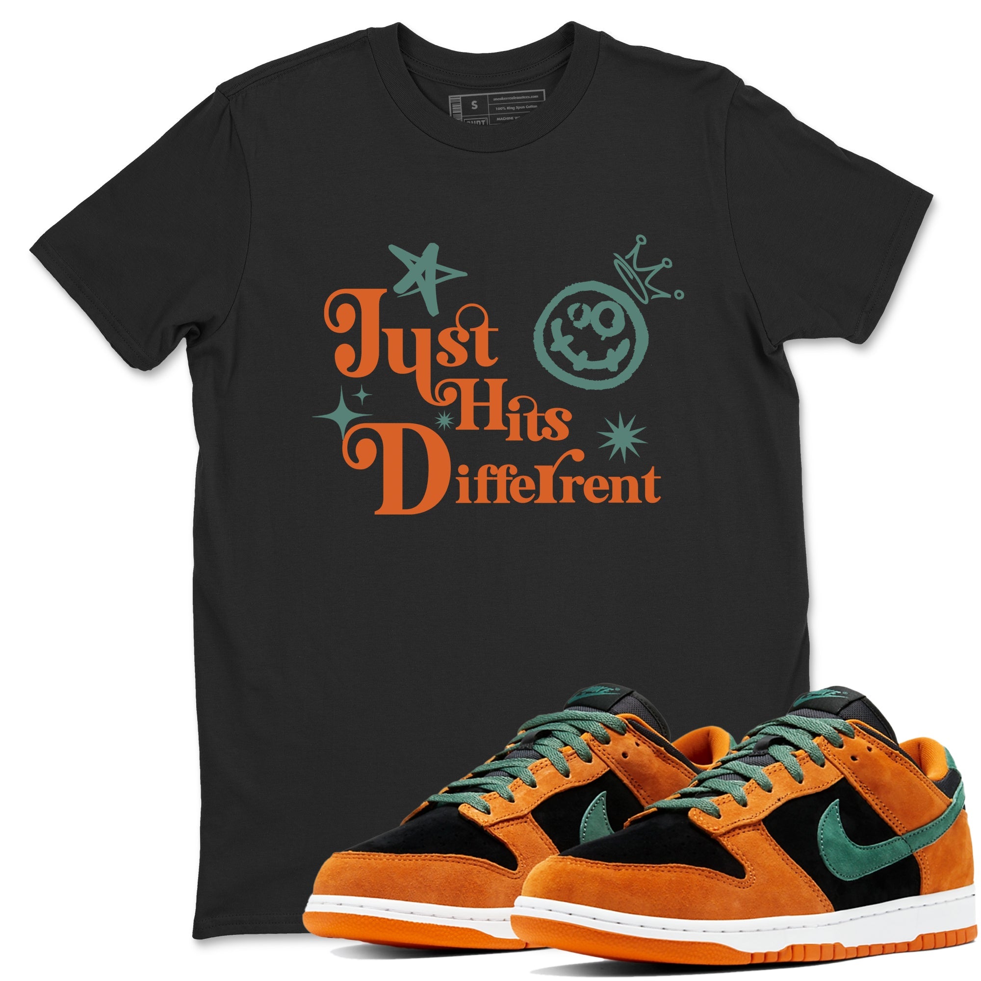 Dunk Low Ceramic shirts to match jordans Just Hits Different sneaker match tees Dunk Ceramic match shoes to clothes Drip Gear Zone unisex cotton Black 1 shirts