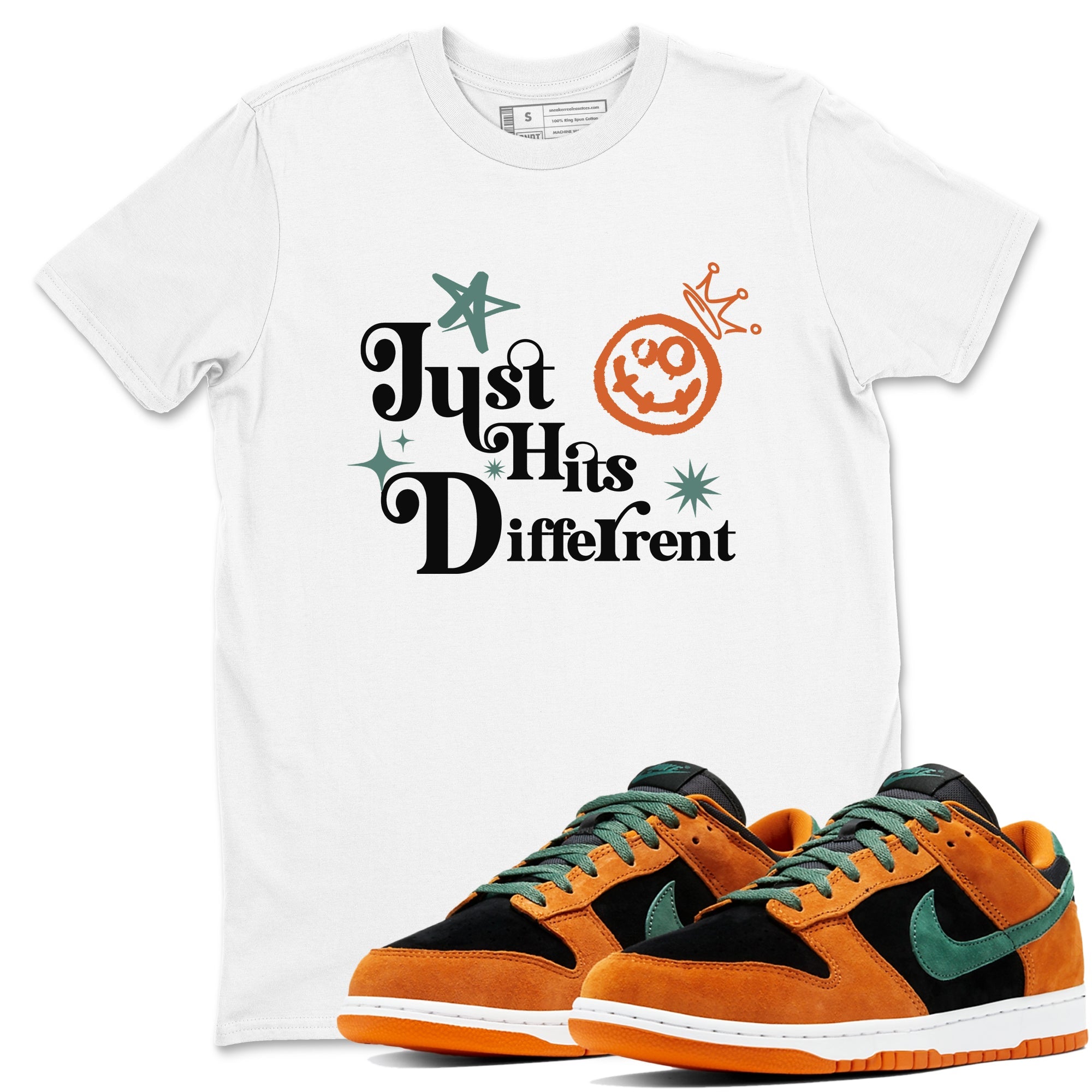 Dunk Low Ceramic shirts to match jordans Just Hits Different sneaker match tees Dunk Ceramic match shoes to clothes Drip Gear Zone unisex cotton White 1 shirts