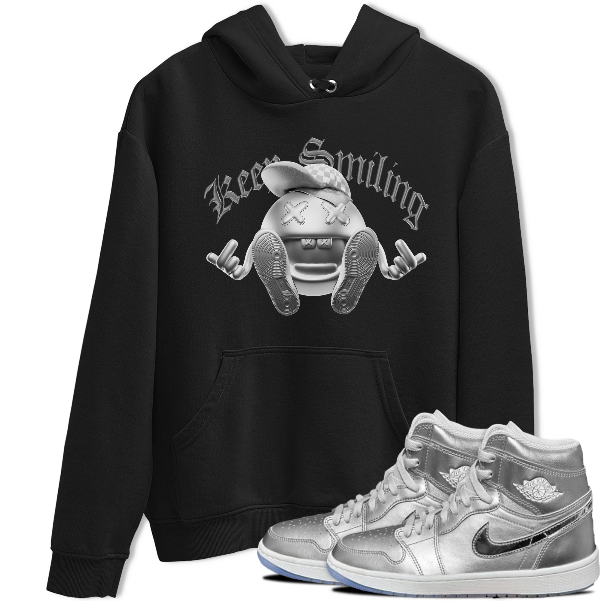 Air Jordan 1 Gift Giving shirt to match jordans Keep Smiling sneaker tees  Metal tees AJ1 Gift Giving Drip Gear Zone Unisex Black 1 T-Shirt