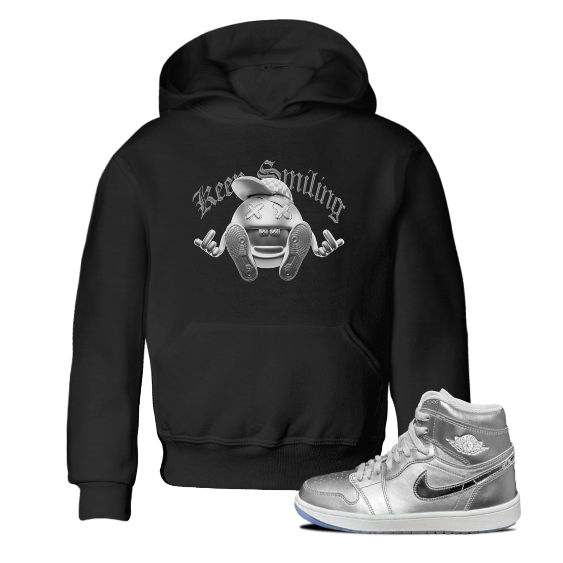 Air Jordan 1 Gift Giving shirt to match jordans Keep Smiling sneaker tees  Metal tees AJ1 Gift Giving Drip Gear Zone Baby Toddler Black 1 T-Shirt