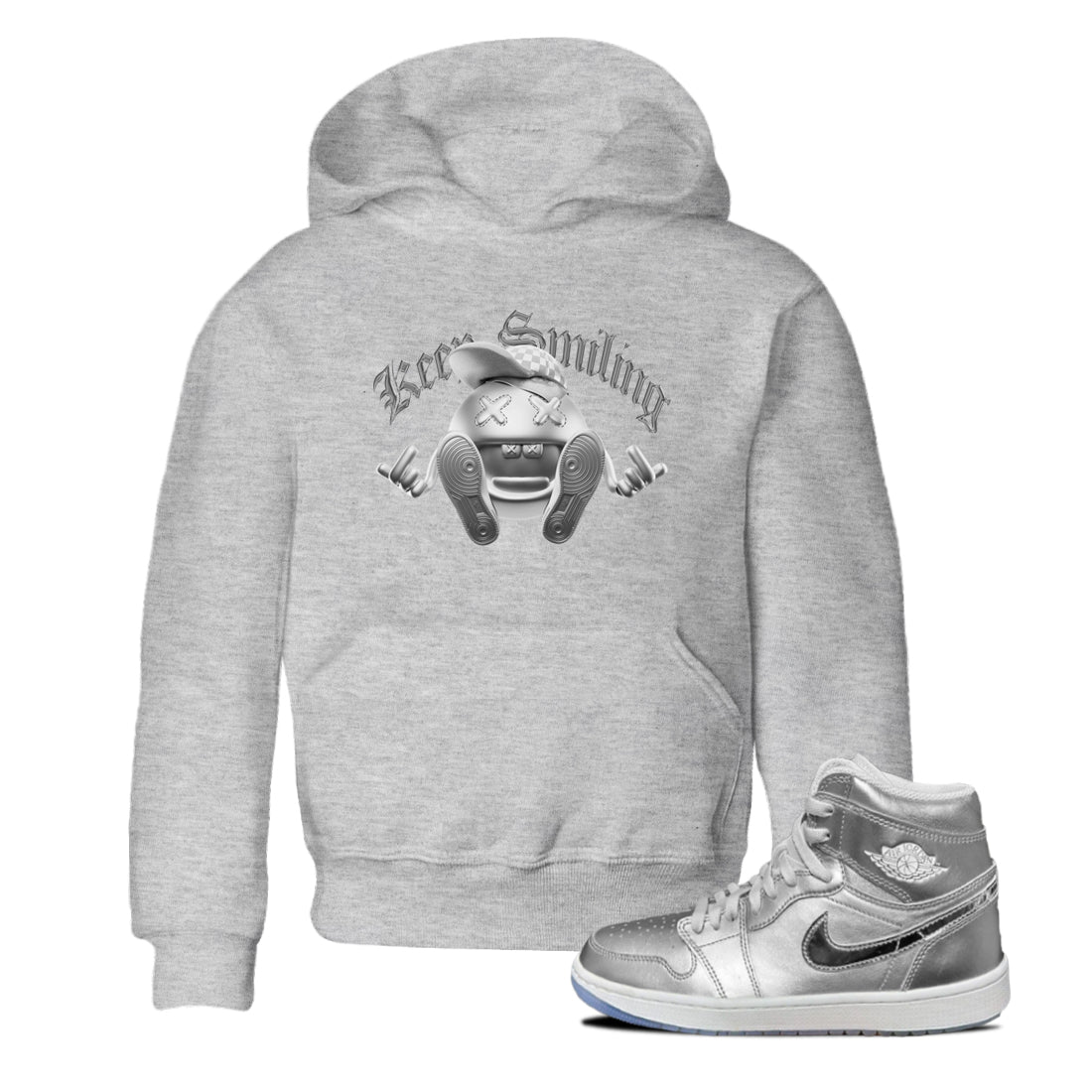 Air Jordan 1 Gift Giving shirt to match jordans Keep Smiling sneaker tees  Metal tees AJ1 Gift Giving Drip Gear Zone Baby Toddler Heather Grey 1 T-Shirt