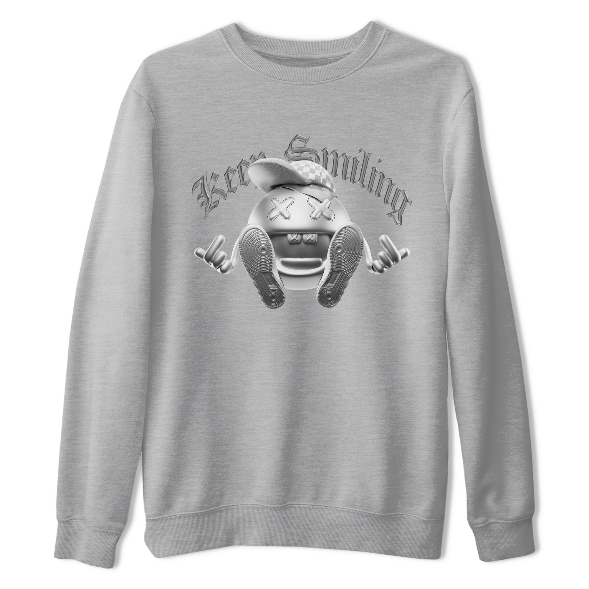 Air Jordan 1 Gift Giving shirt to match jordans Keep Smiling sneaker tees  Metal tees AJ1 Gift Giving Drip Gear Zone Unisex Heather Grey 2 T-Shirt