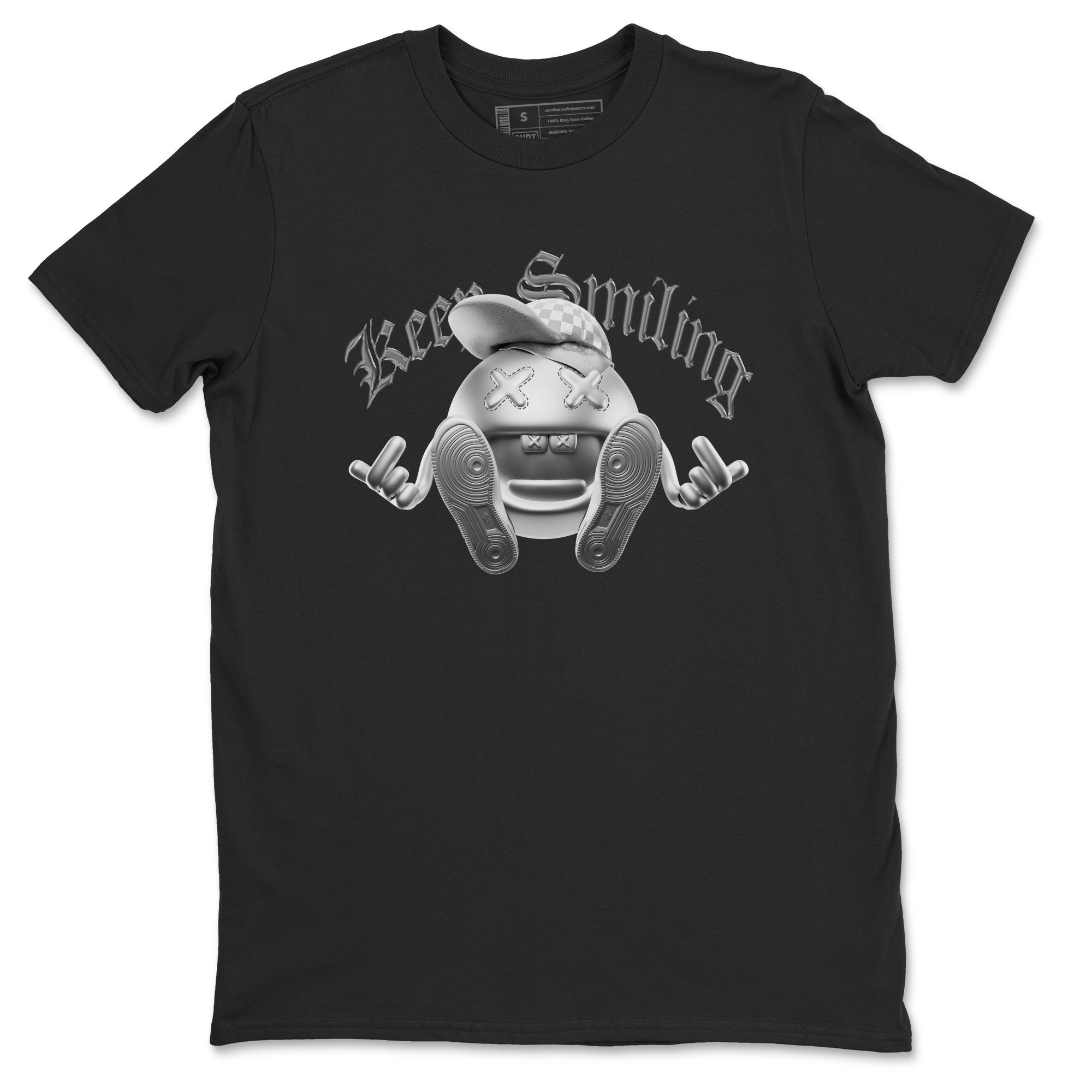 Air Jordan 1 Gift Giving shirt to match jordans Keep Smiling sneaker tees  Metal tees AJ1 Gift Giving Drip Gear Zone Unisex Black 2 T-Shirt