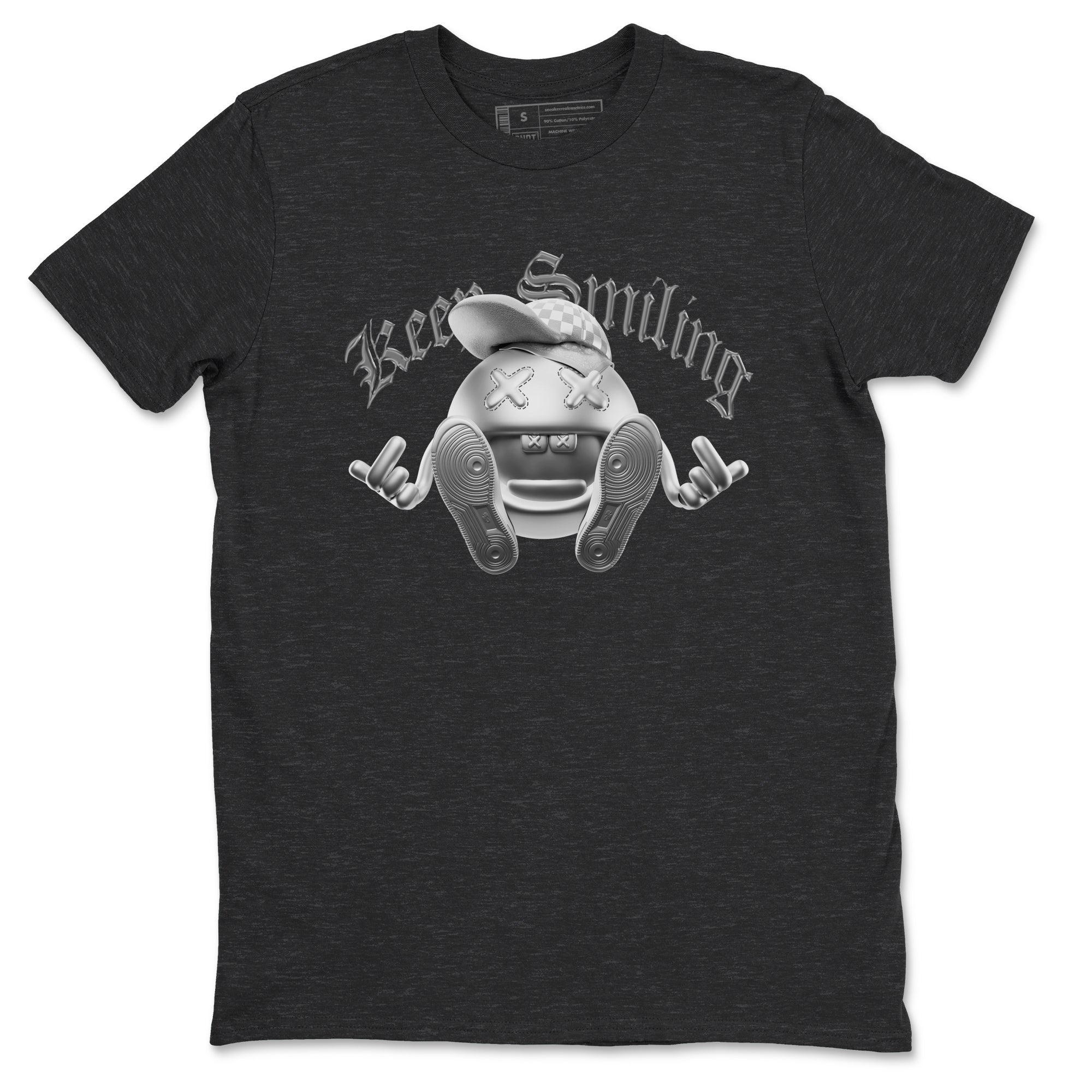 Air Jordan 1 Gift Giving shirt to match jordans Keep Smiling sneaker tees  Metal tees AJ1 Gift Giving Drip Gear Zone Unisex Charcoal Heather 2 T-Shirt