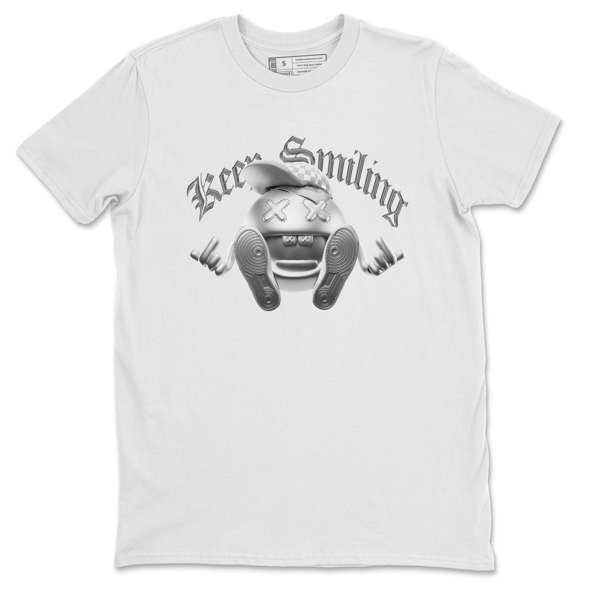 Air Jordan 1 Gift Giving shirt to match jordans Keep Smiling sneaker tees  Metal tees AJ1 Gift Giving Drip Gear Zone Unisex White 2 T-Shirt