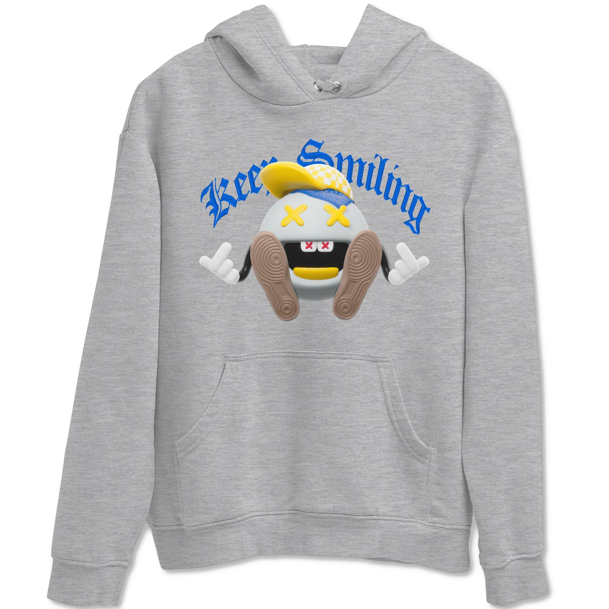 1s Travis Scott Canary shirt to match jordans Keep Smiling sneaker tees Air Jordan 1 Travis Scott Canary Drip Gear Zone unisex cotton Heather Grey 2 crew neck shirt