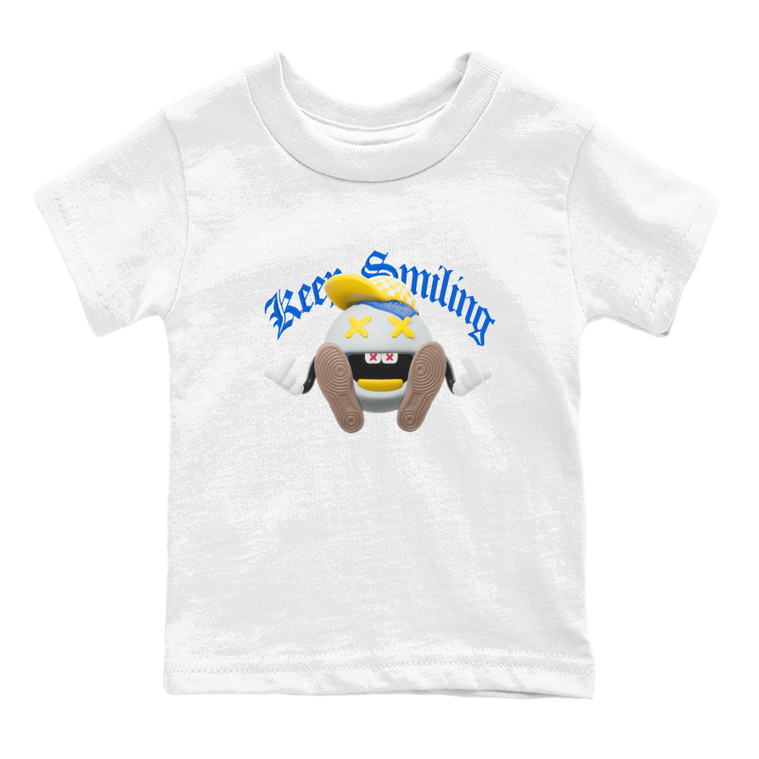 1s Travis Scott Canary shirt to match jordans Keep Smiling sneaker tees Air Jordan 1 Travis Scott Canary Drip Gear Zone baby toddler White 2 cotton Shirt