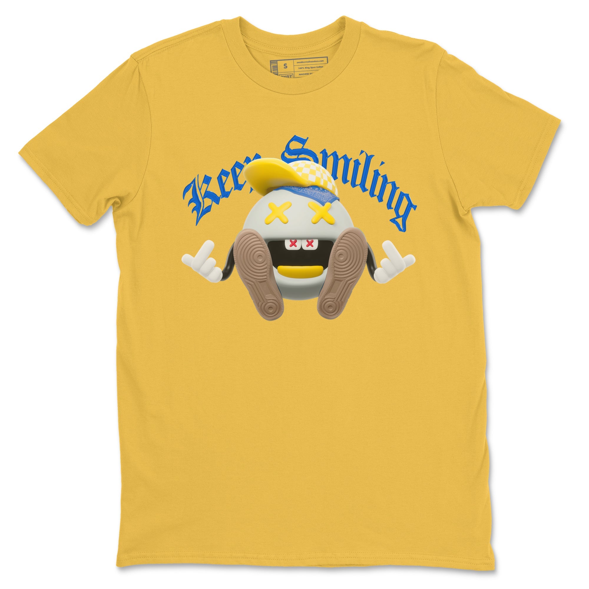 1s Travis Scott Canary shirt to match jordans Keep Smiling sneaker tees Air Jordan 1 Travis Scott Canary Drip Gear Zone unisex cotton Daisy 2 crew neck shirt