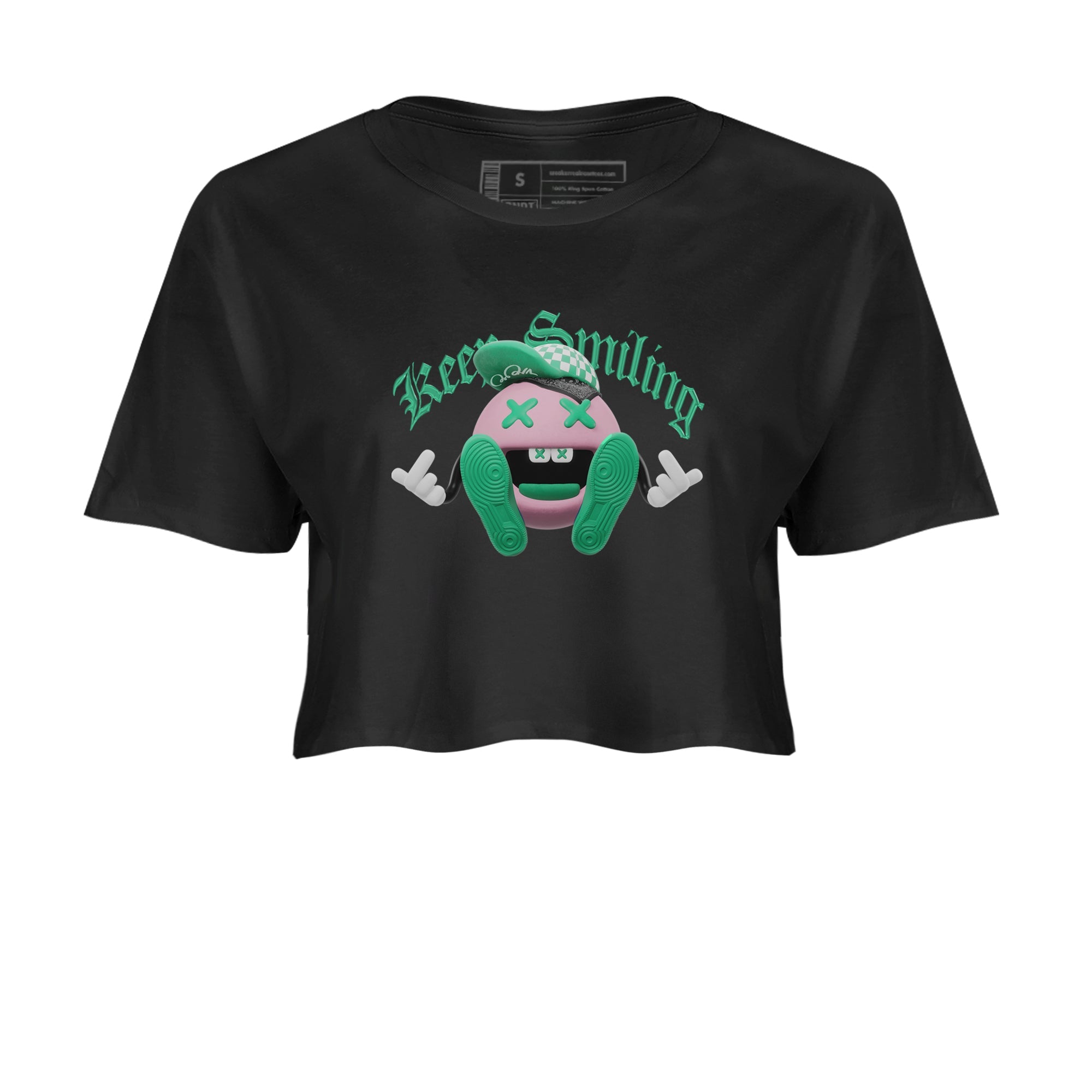 Dunk Low Medium Soft Pink Malachite shirt to match jordans Keep Smiling sneaker tees Dunk Medium Soft Pink Malachite Drip Gear Zone Black 2 crop length shirt