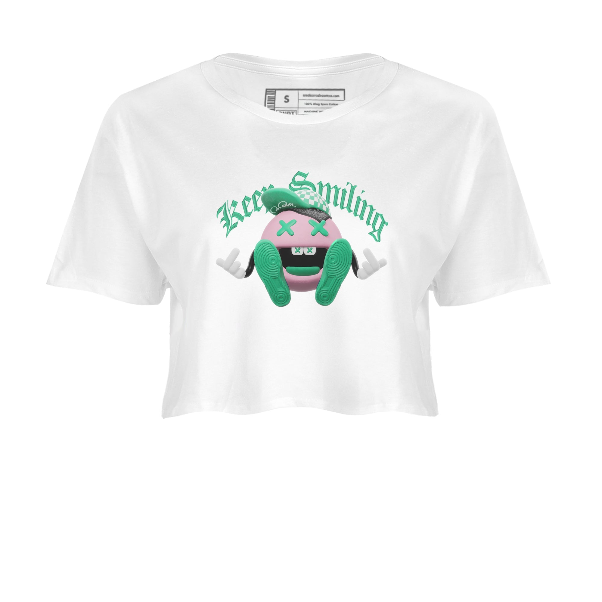 Dunk Low Medium Soft Pink Malachite shirt to match jordans Keep Smiling sneaker tees Dunk Medium Soft Pink Malachite Drip Gear Zone White 2 crop length shirt