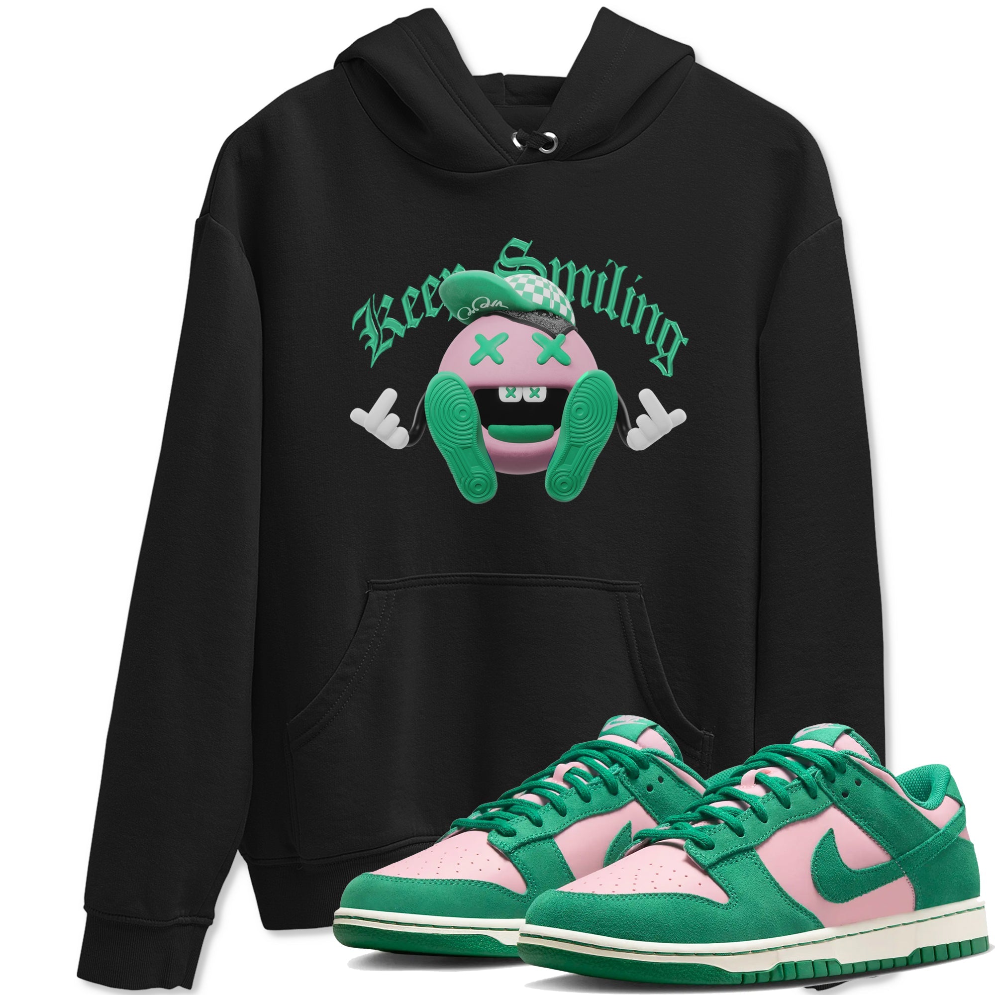 Dunk Low Medium Soft Pink Malachite shirt to match jordans Keep Smiling sneaker tees Dunk Medium Soft Pink Malachite Drip Gear Zone unisex cotton Black 1 crew neck shirt