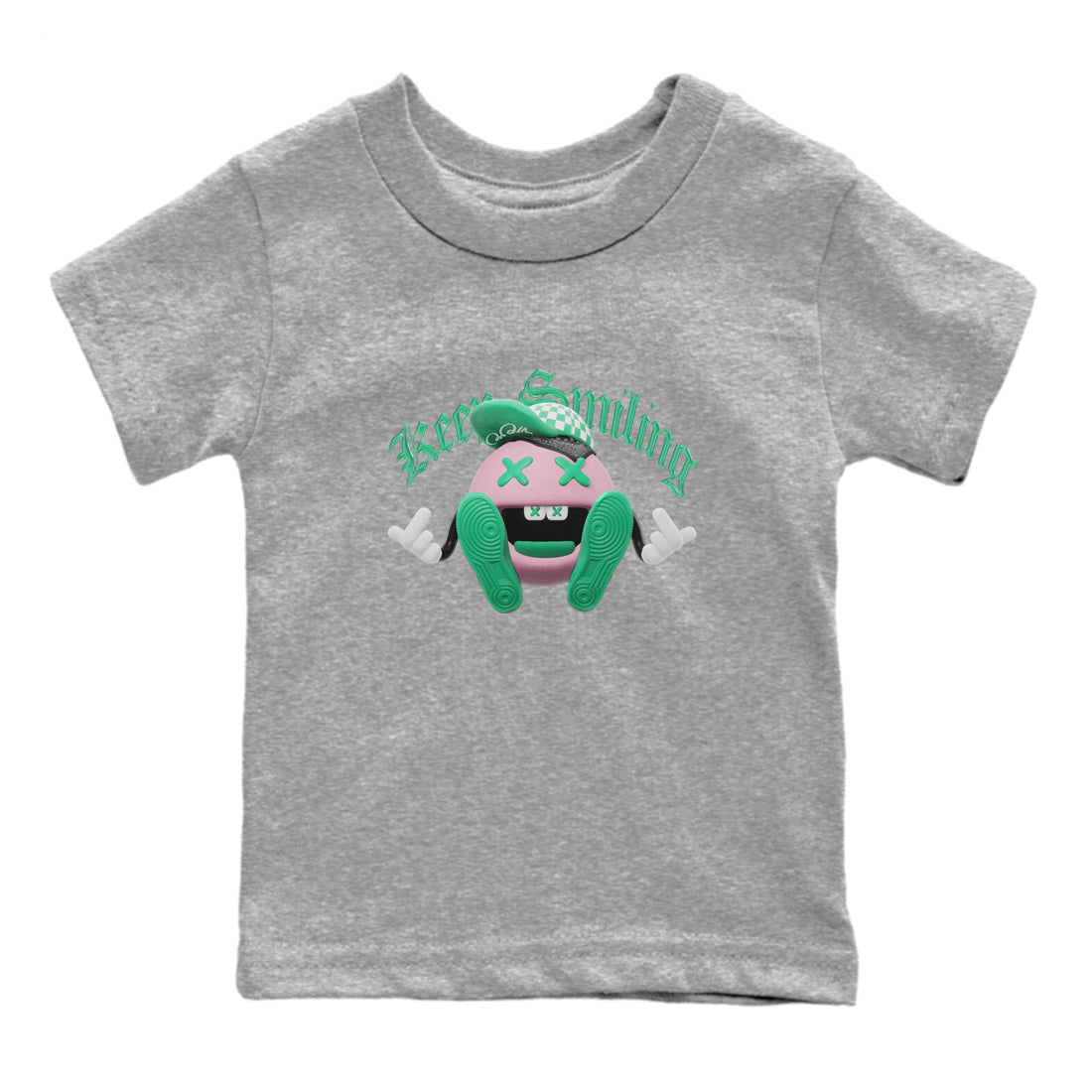 Dunk Low Medium Soft Pink Malachite shirt to match jordans Keep Smiling sneaker tees Dunk Medium Soft Pink Malachite Drip Gear Zone baby toddler Heather Grey 2 cotton Shirt