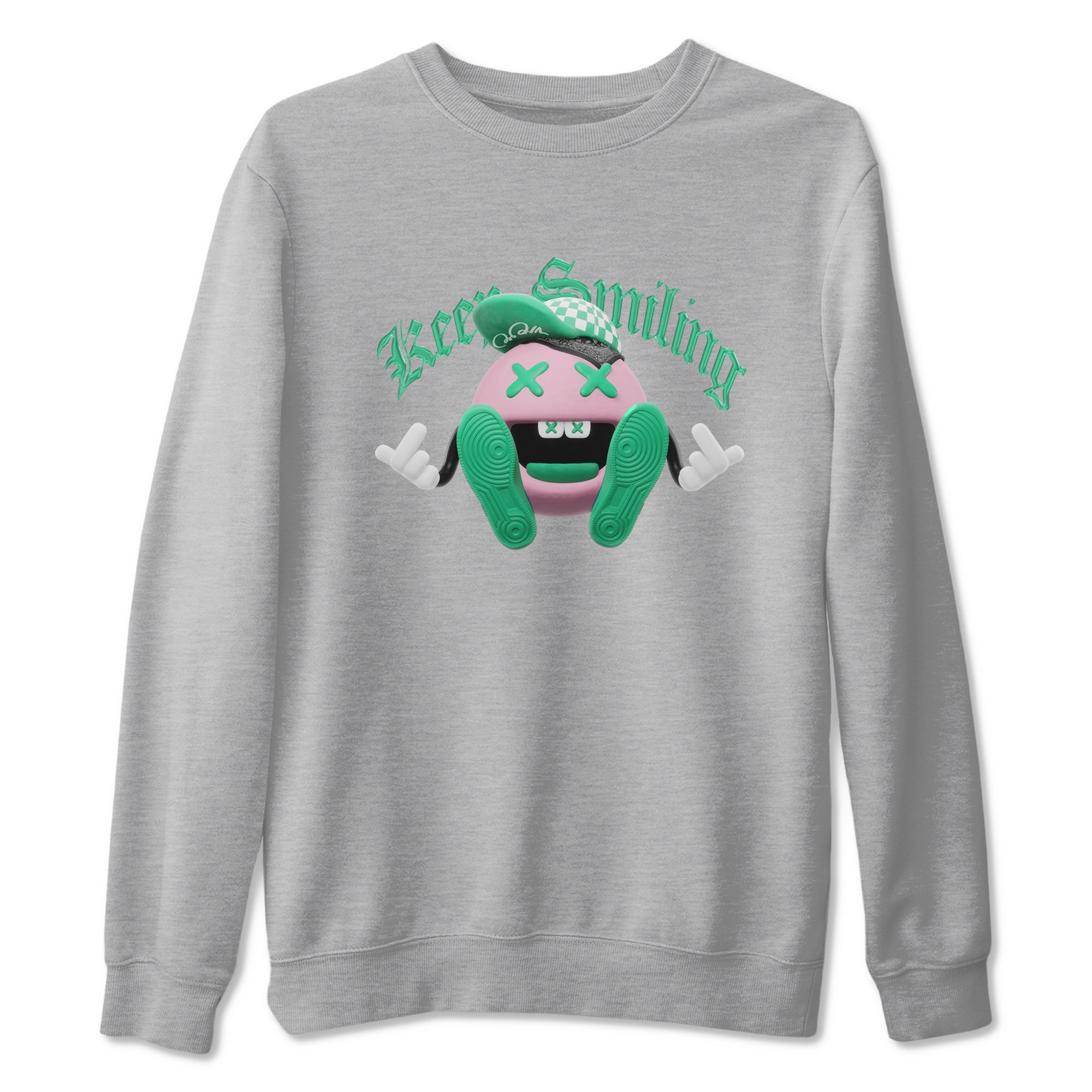 Dunk Low Medium Soft Pink Malachite shirt to match jordans Keep Smiling sneaker tees Dunk Medium Soft Pink Malachite Drip Gear Zone unisex cotton Heather Grey 2 crew neck shirt