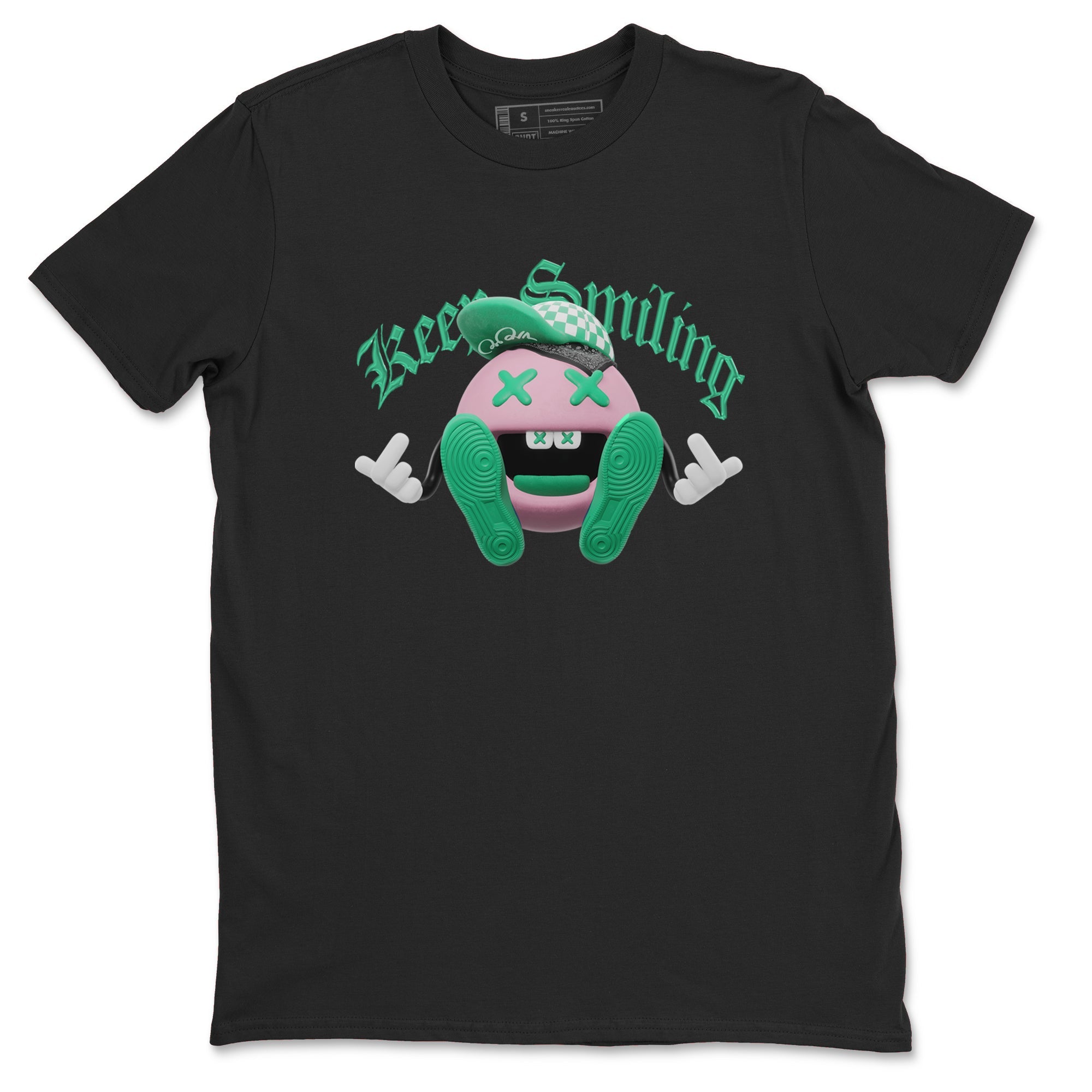 Dunk Low Medium Soft Pink Malachite shirt to match jordans Keep Smiling sneaker tees Dunk Medium Soft Pink Malachite Drip Gear Zone unisex cotton Black 2 crew neck shirt