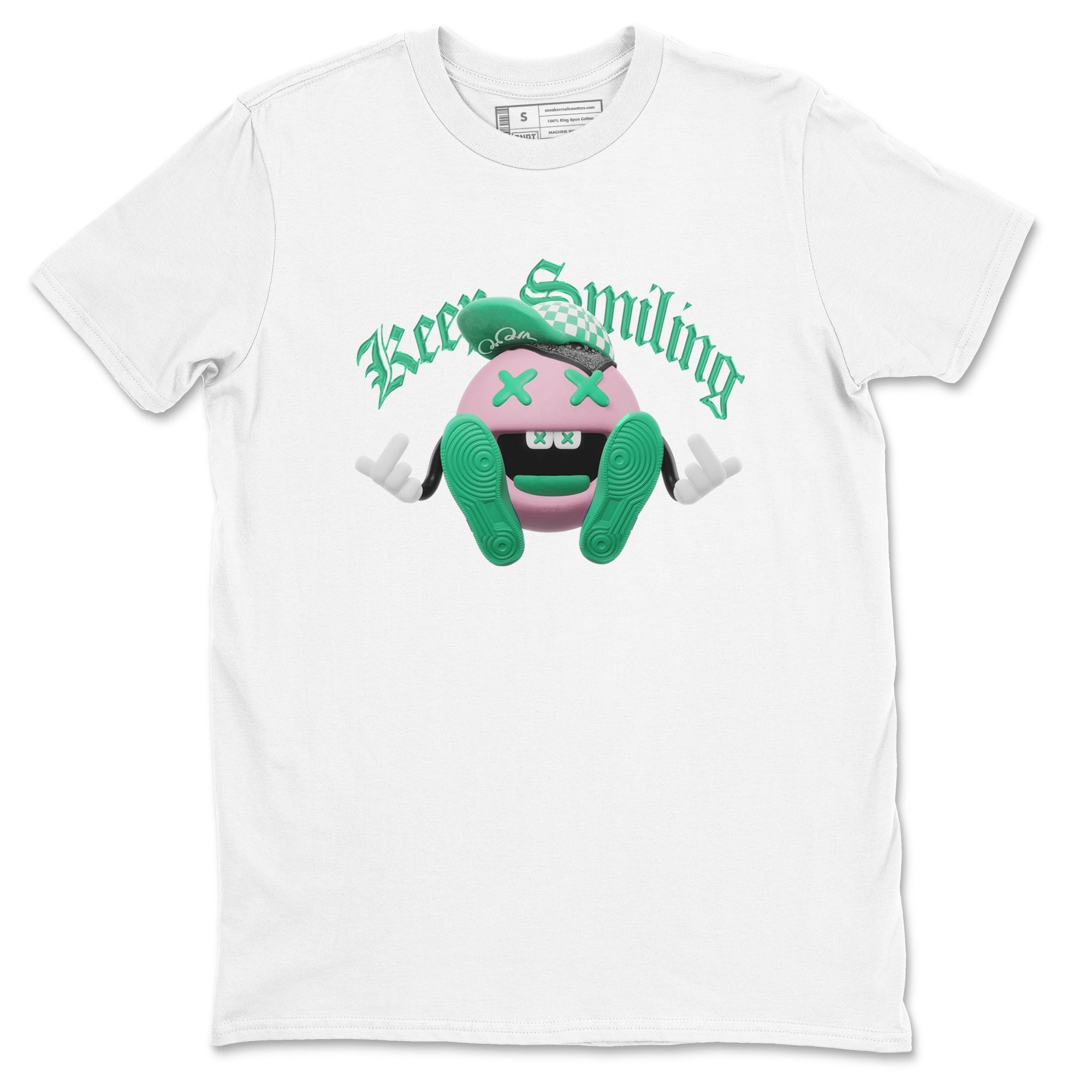 Dunk Low Medium Soft Pink Malachite shirt to match jordans Keep Smiling sneaker tees Dunk Medium Soft Pink Malachite Drip Gear Zone unisex cotton White 2 crew neck shirt